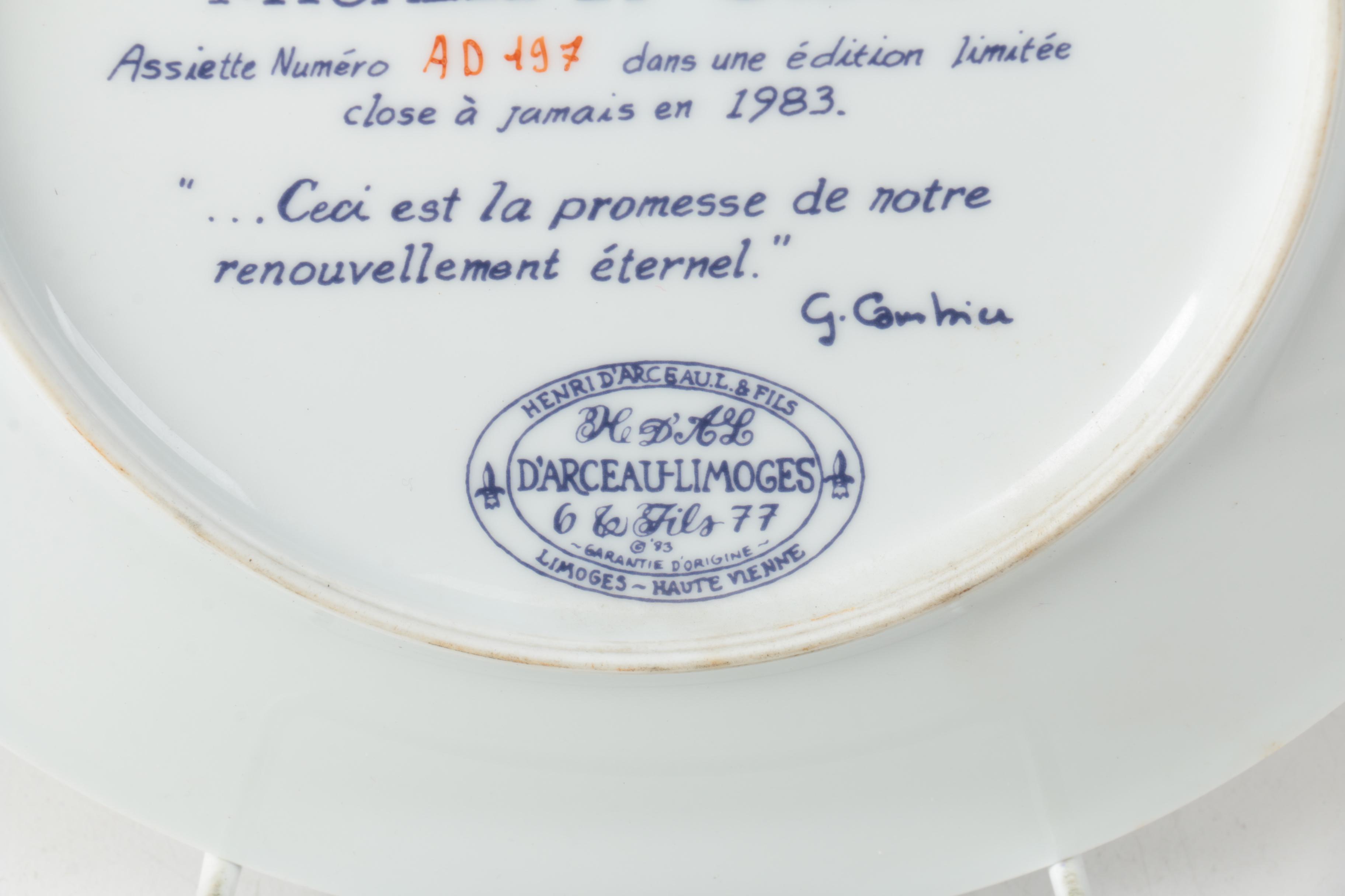 Vintage Porcelain Collector's Plates Including Limoges