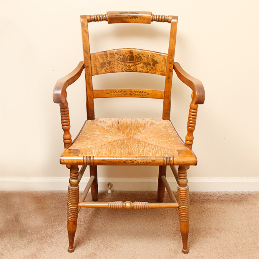 Vintage Hitchcock Style Armchair by Nichols Stone