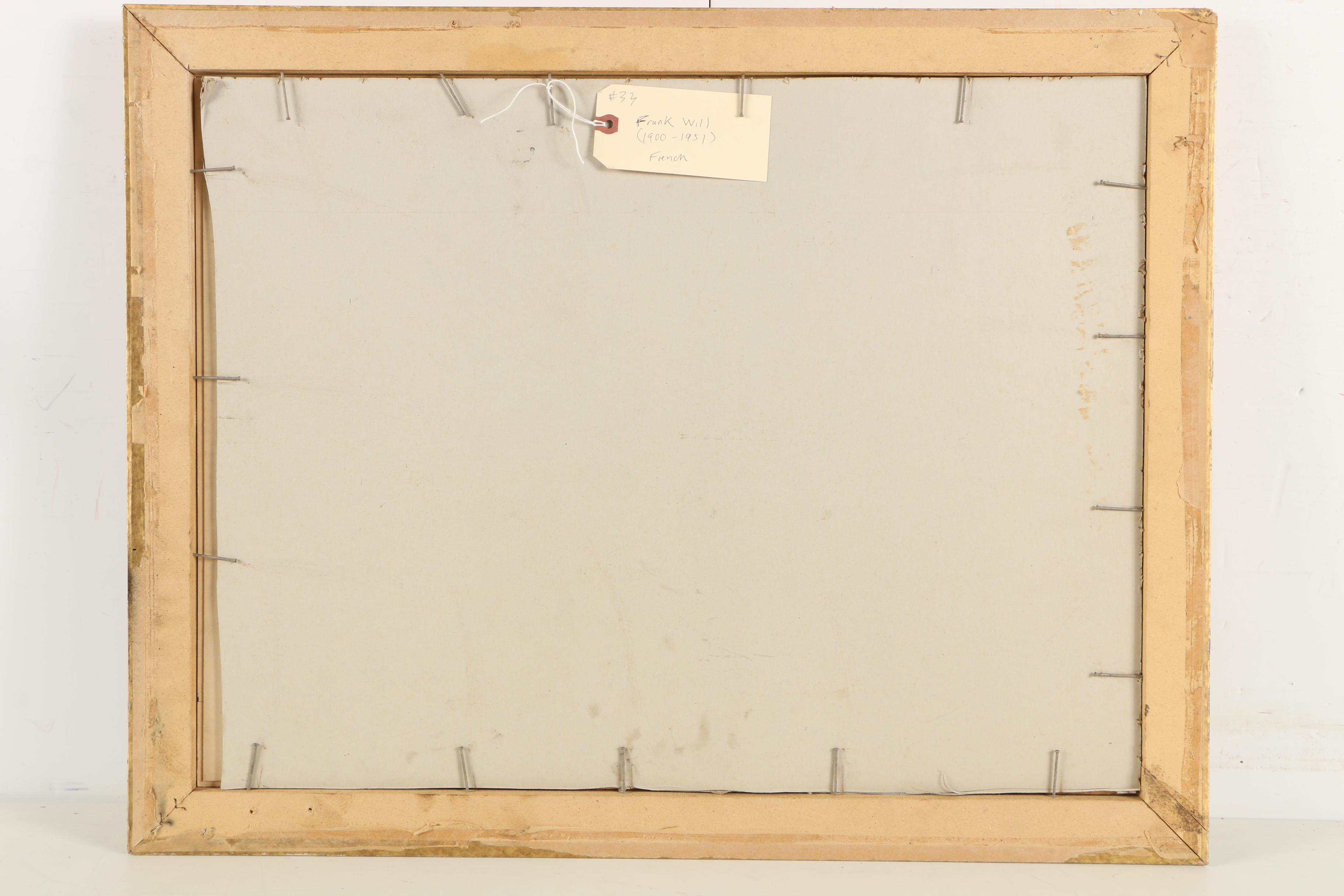 Frank-Will Watercolor, Ink and Gouache Painting on Paper "Concarneau"