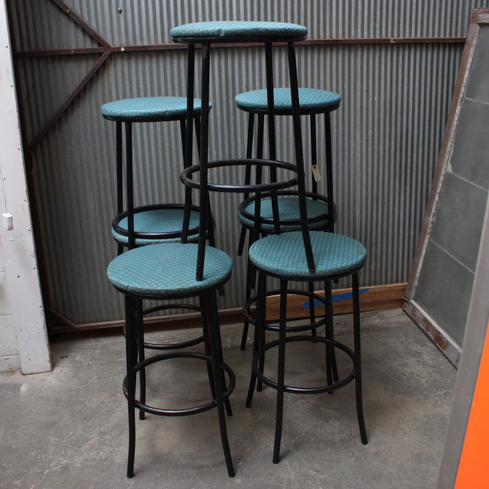 Seven Mid Century Modern Style Bar Stools