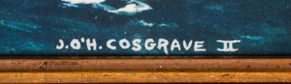 John O'Hara Cosgrave II Watercolor and Ink Painting "Clipper Ship Challenge"