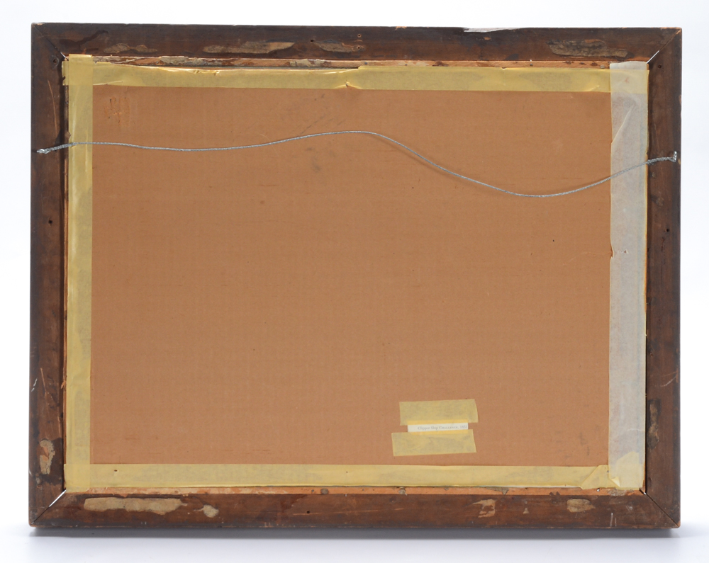 John O'Hara Cosgrave II Watercolor and Ink Painting "Clipper Ship Challenge"