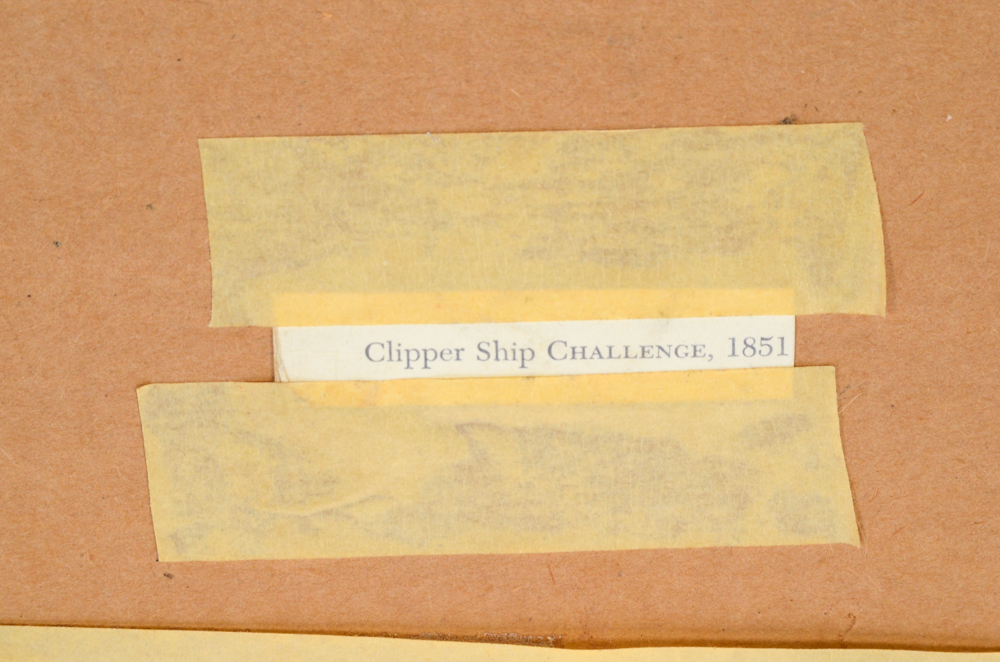 John O'Hara Cosgrave II Watercolor and Ink Painting "Clipper Ship Challenge"
