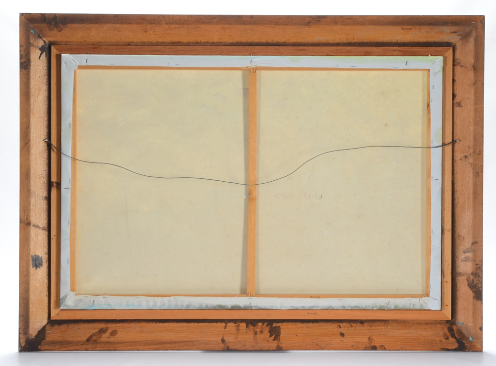 N. Vangeen Original Oil Painting of a Harbor Scene