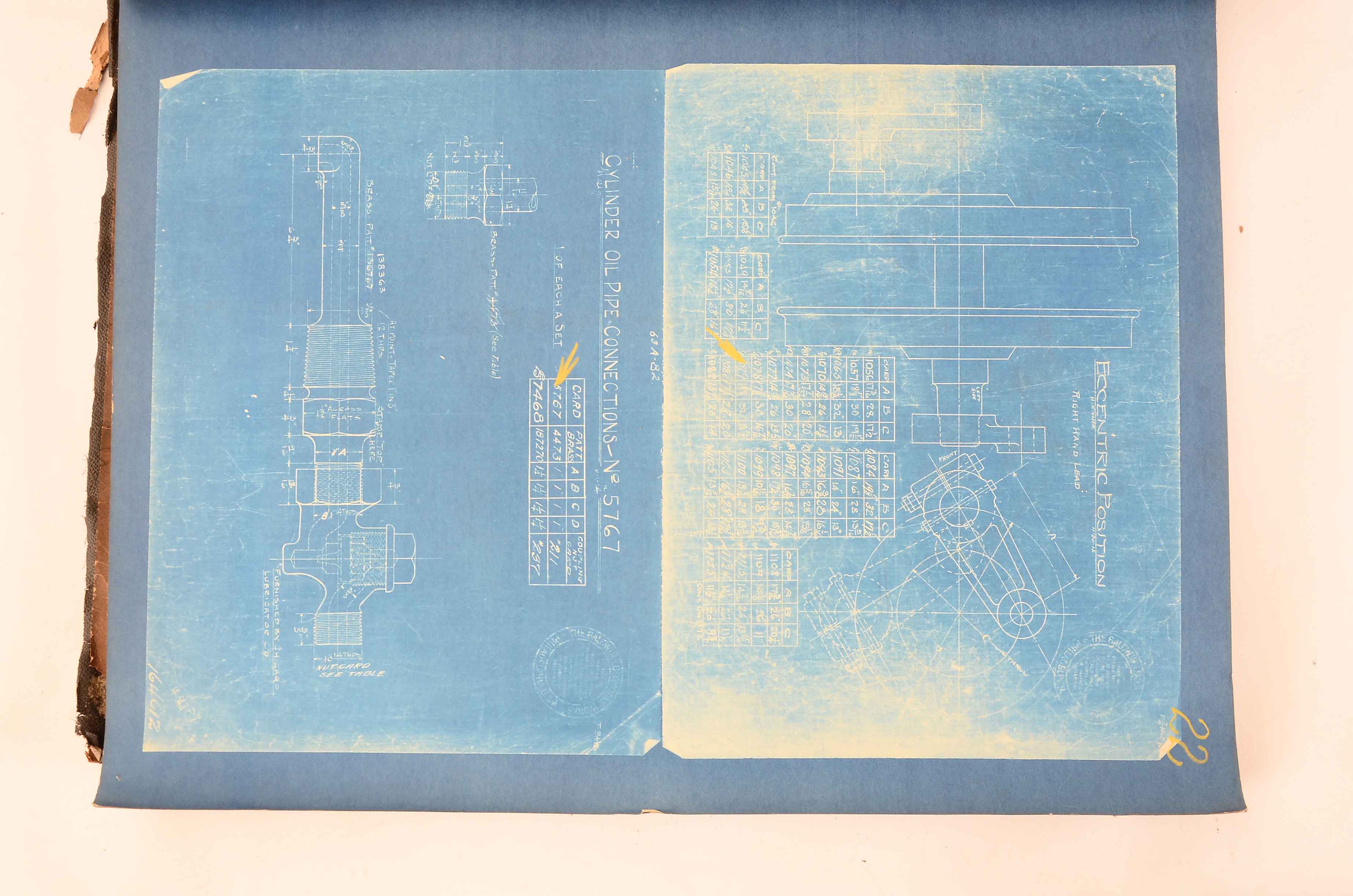 Baldwin Locomotive Works Bound Schematics for the M-2 Class 2-10-2 Locomotive