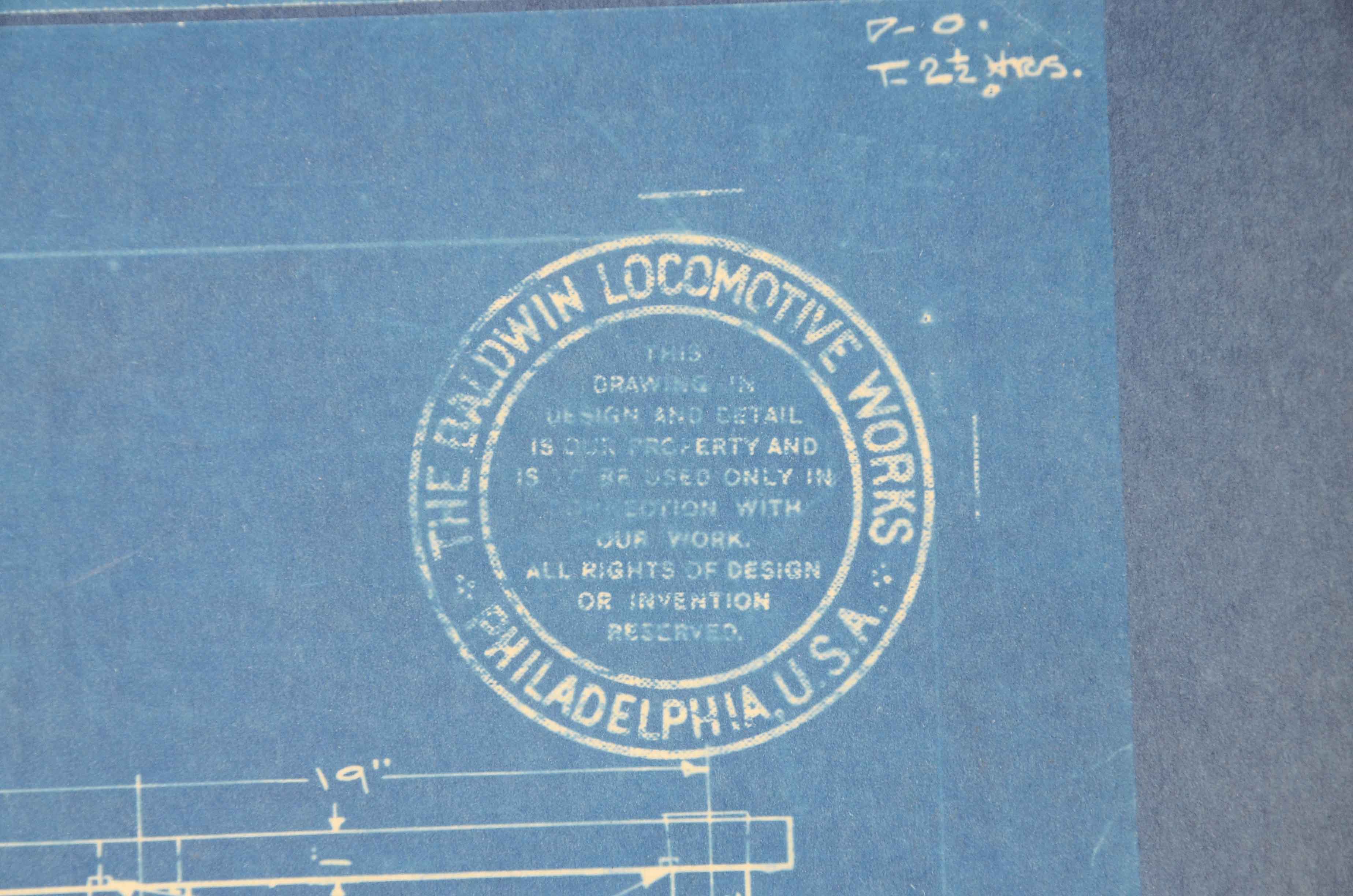 Baldwin Locomotive Works Bound Schematics for the M-2 Class 2-10-2 Locomotive