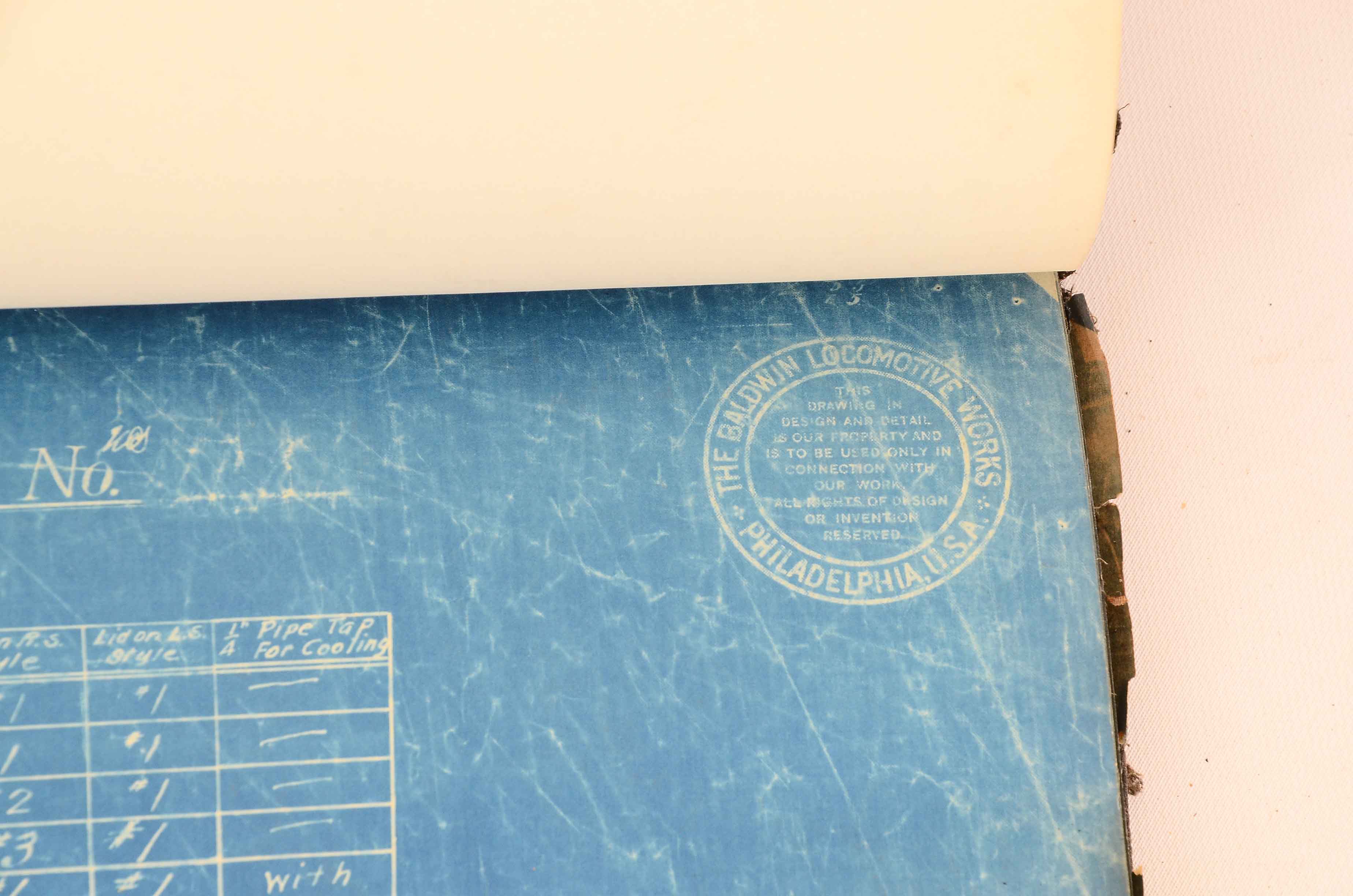 Baldwin Locomotive Works Bound Schematics for the M-2 Class 2-10-2 Locomotive