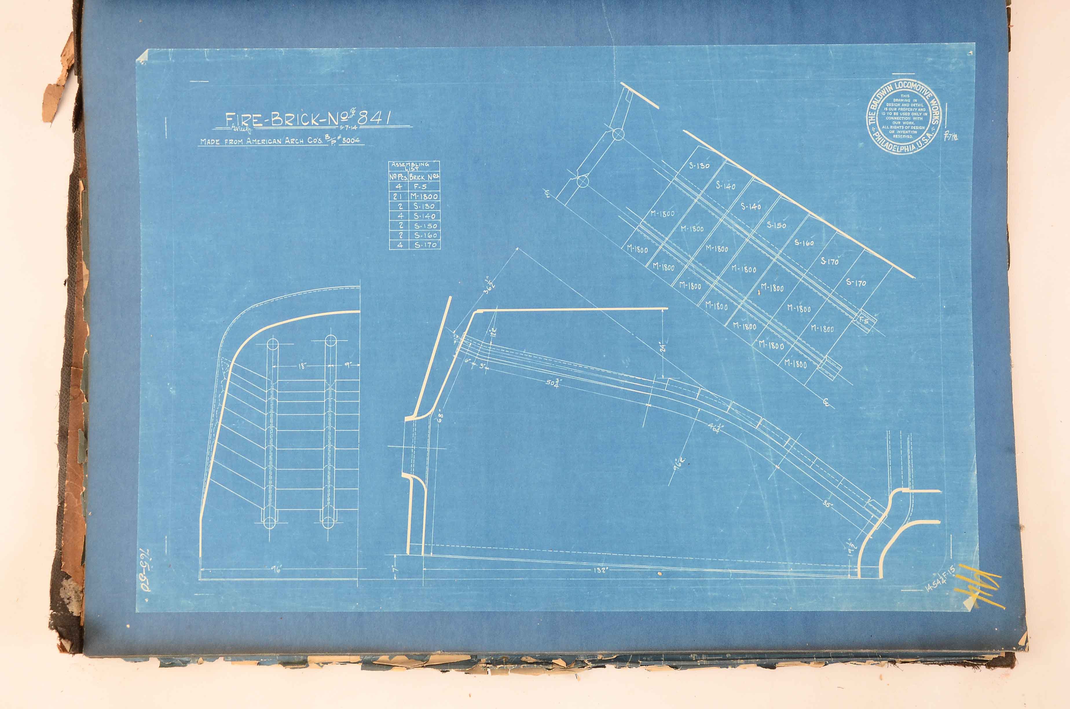 Baldwin Locomotive Works Bound Schematics for the M-2 Class 2-10-2 Locomotive