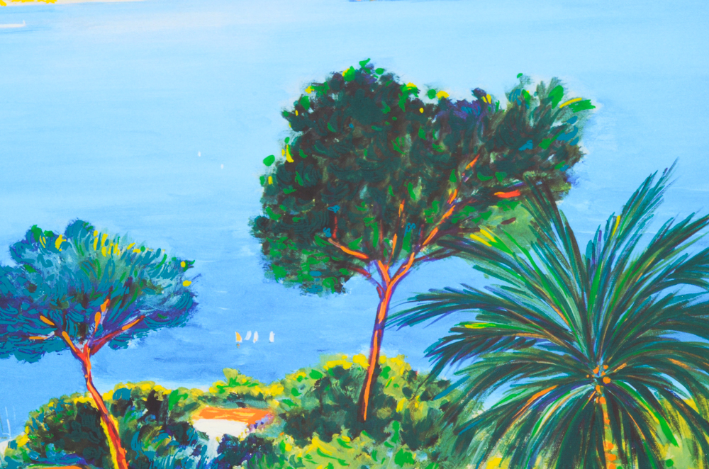 Jean Claude Picot Seriolithograph on Paper "Two Femmes au Jardin a Theoule"