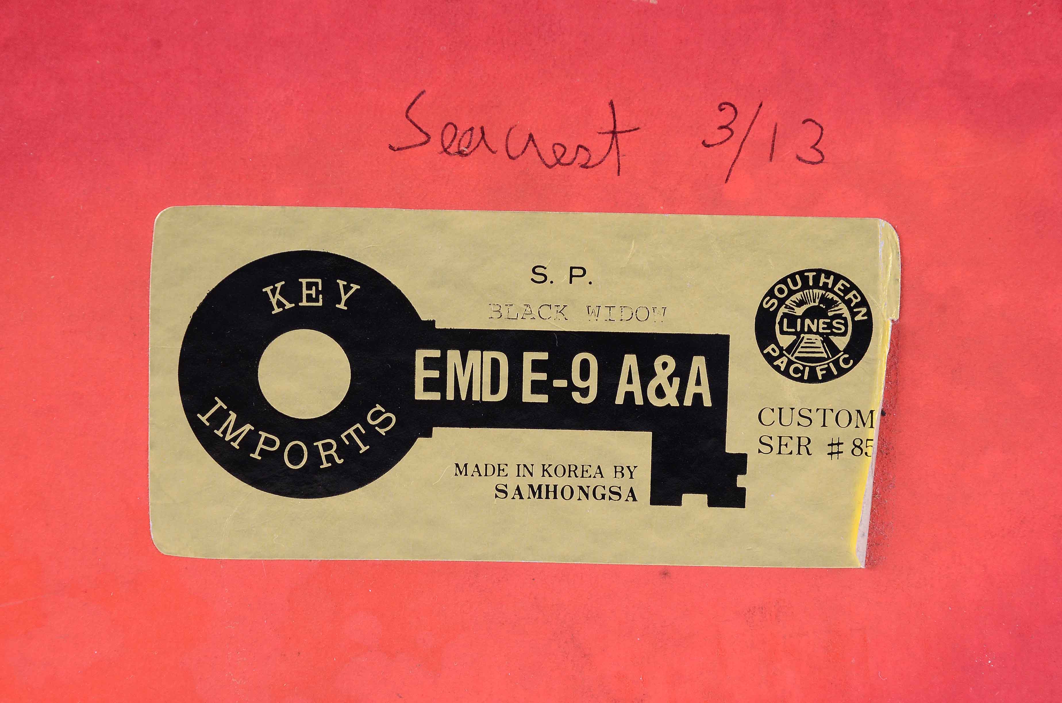 Key Imports EMD E-9 Locomotive Southern Pacific Black Widow