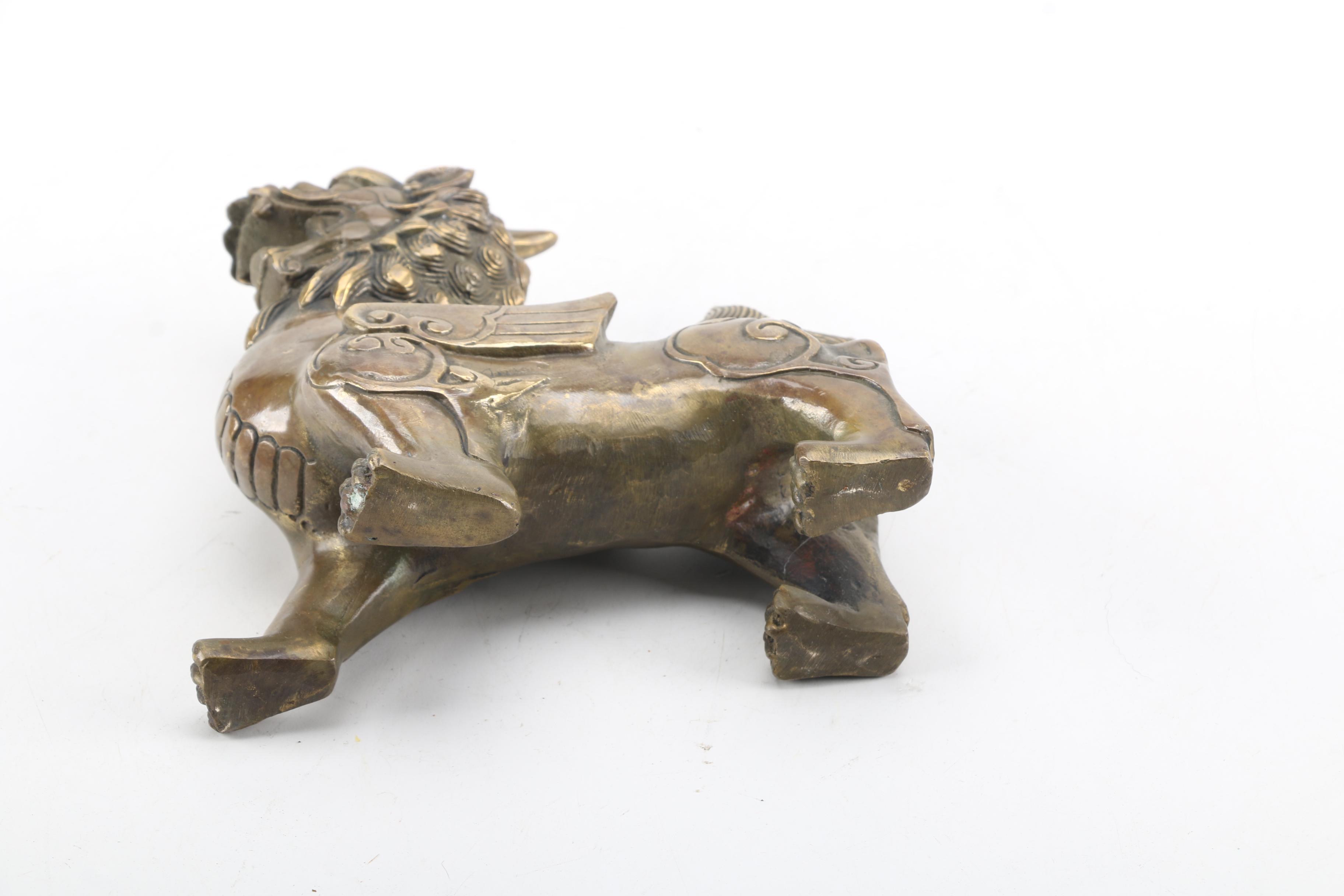 Brass Guardian Lion Figure