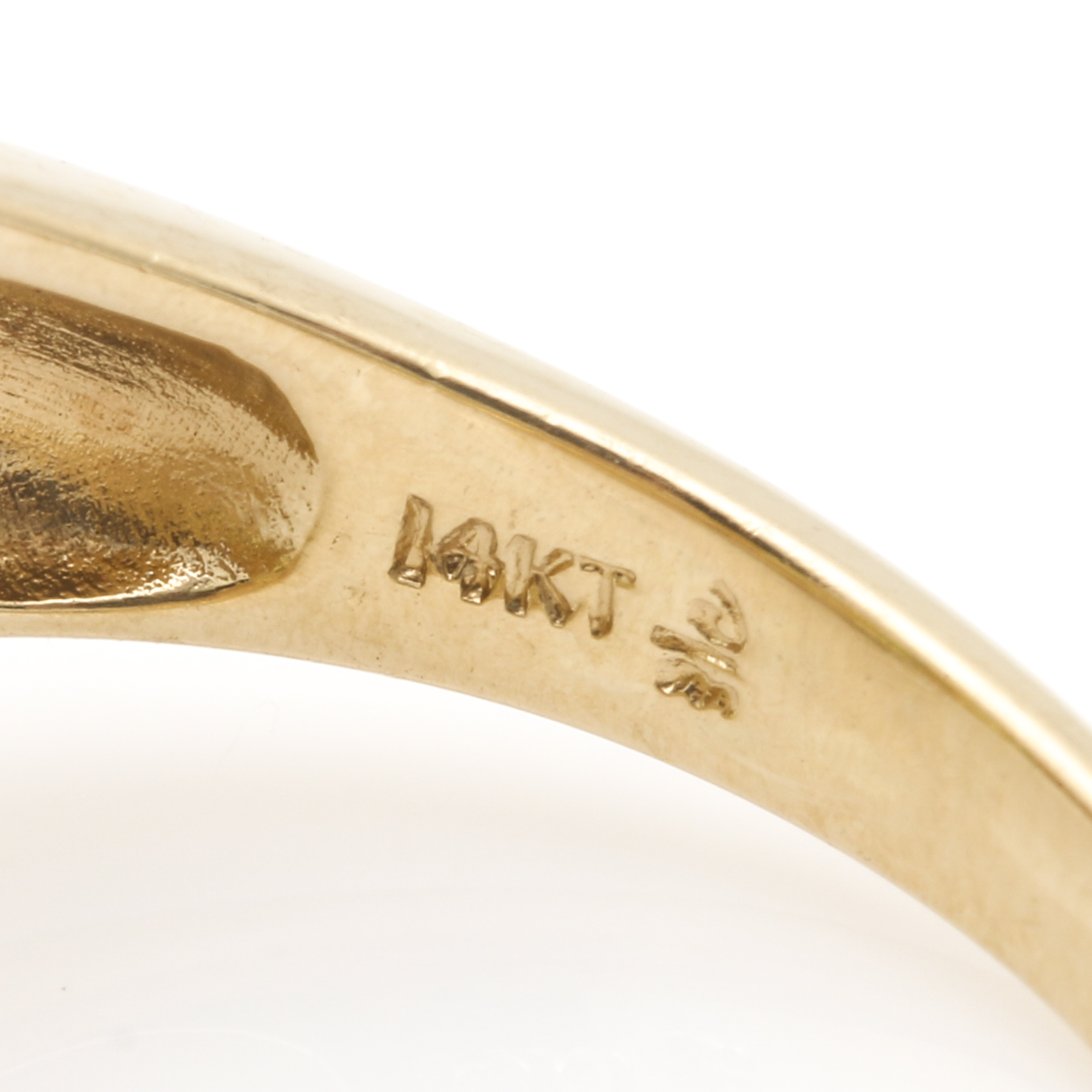 14K Yellow Gold Gemstone and Diamond Floral Ring