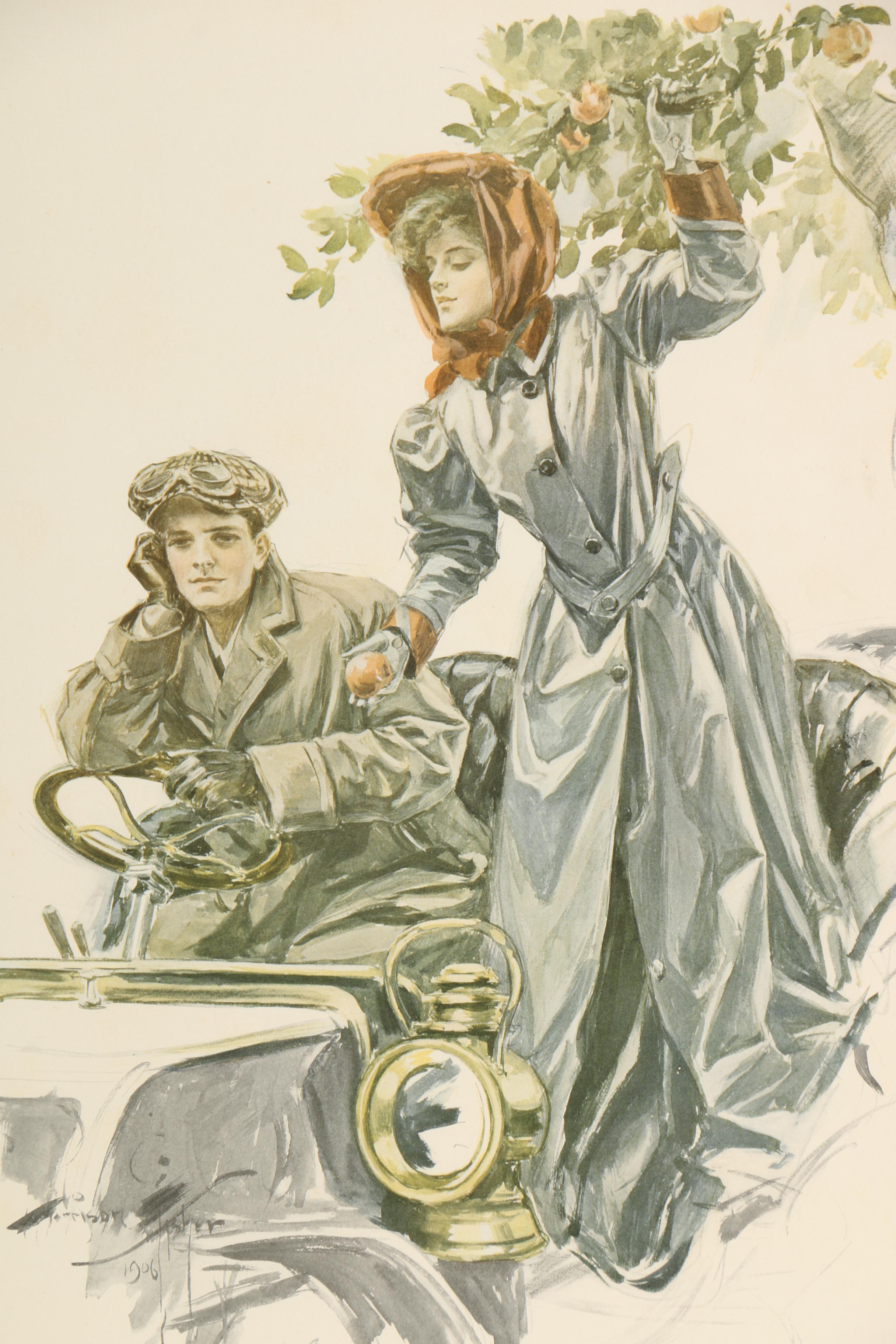 Offset Lithograph on Paper After Harrison Fisher "A Modern Eve"