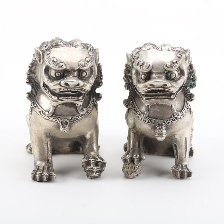 Chinese Metal Guardian Lions