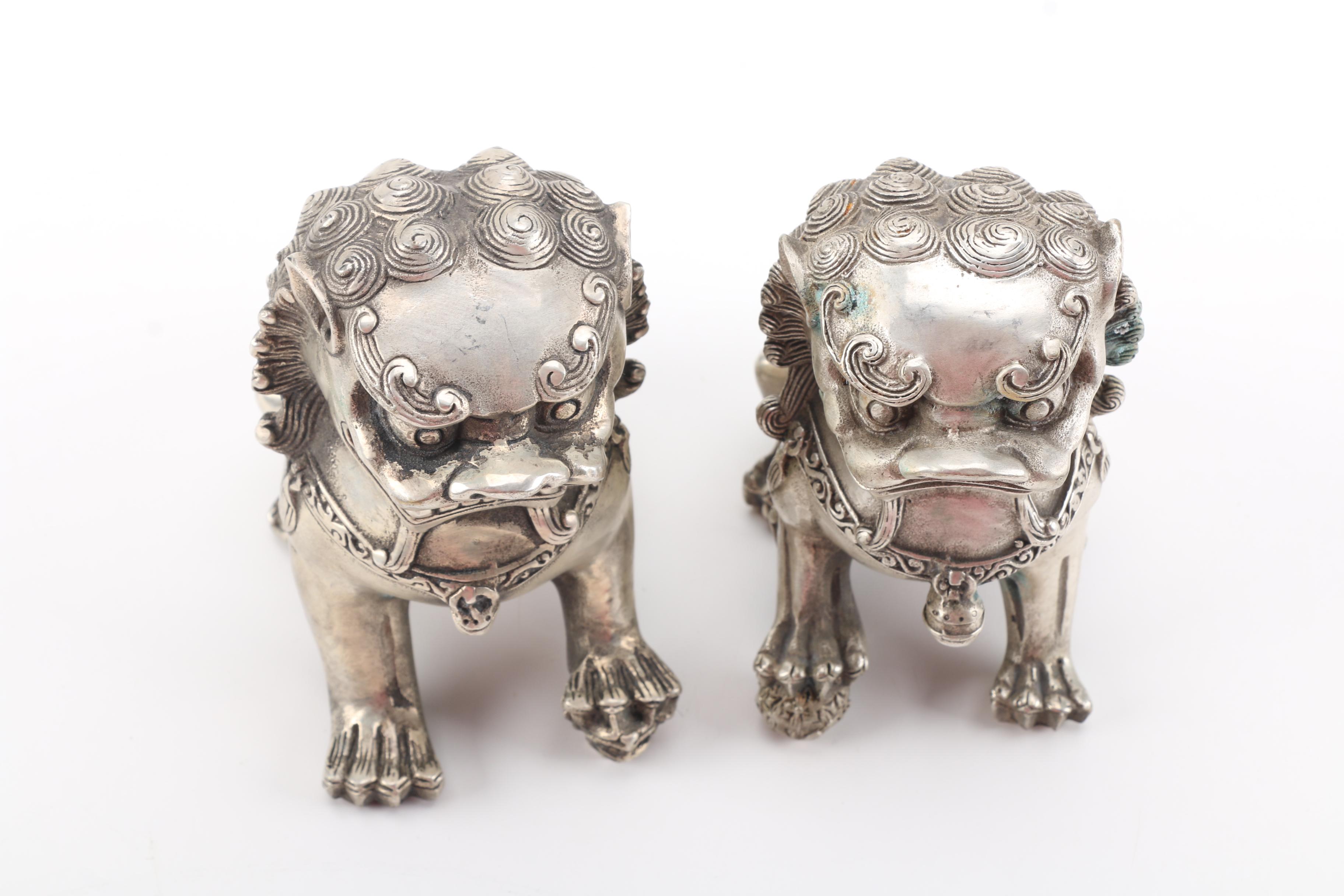 Chinese Metal Guardian Lions