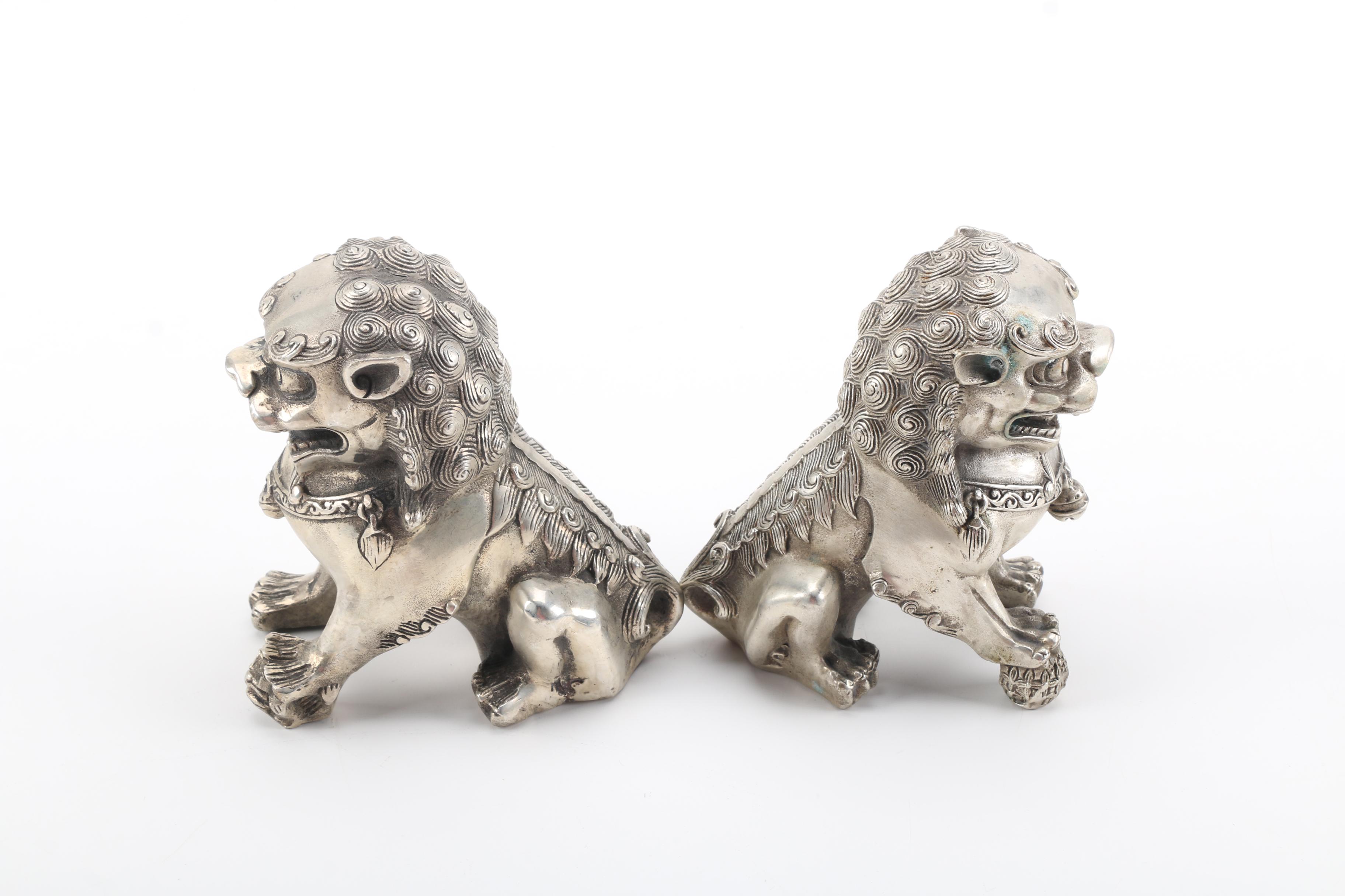 Chinese Metal Guardian Lions