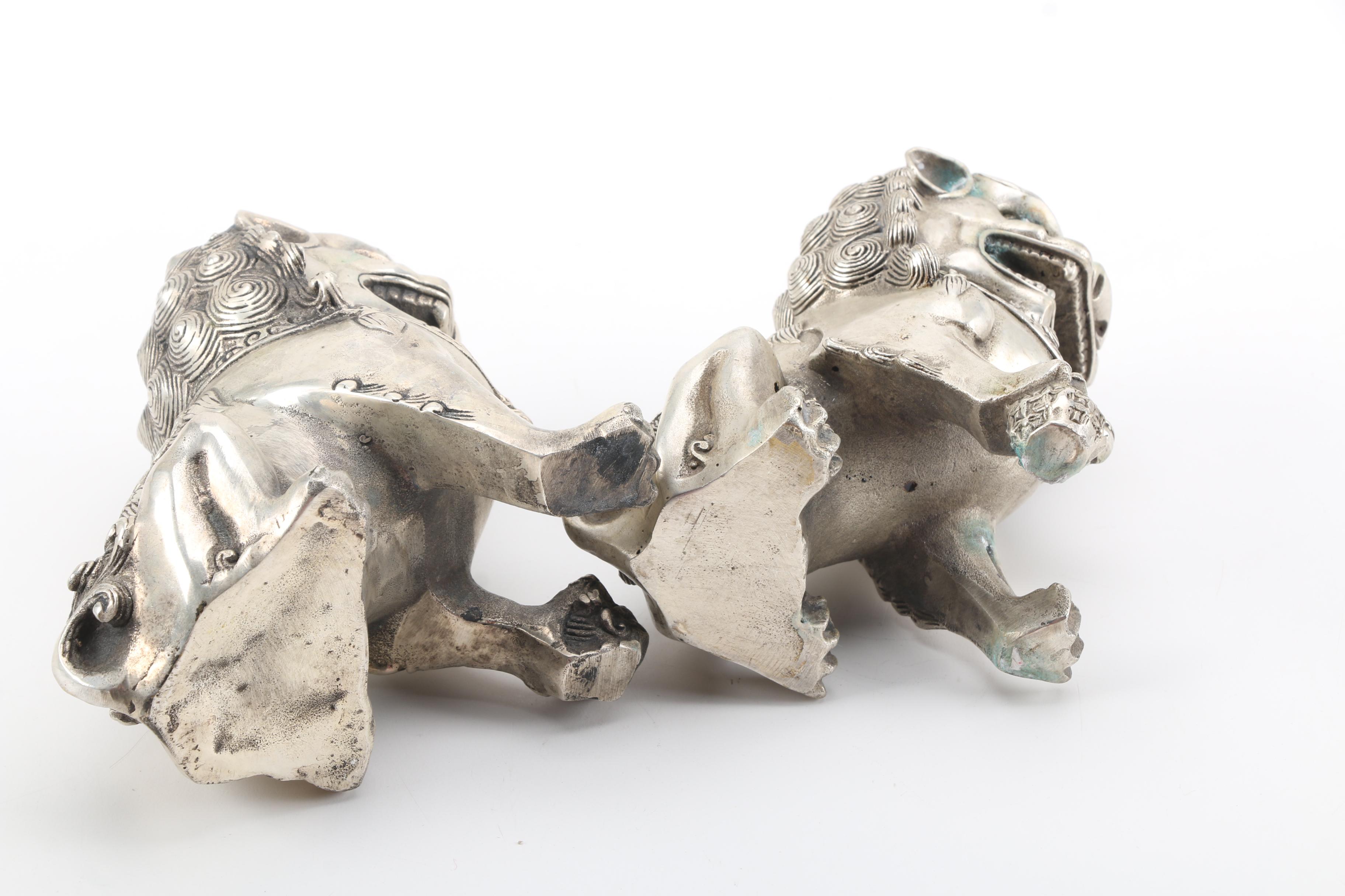 Chinese Metal Guardian Lions