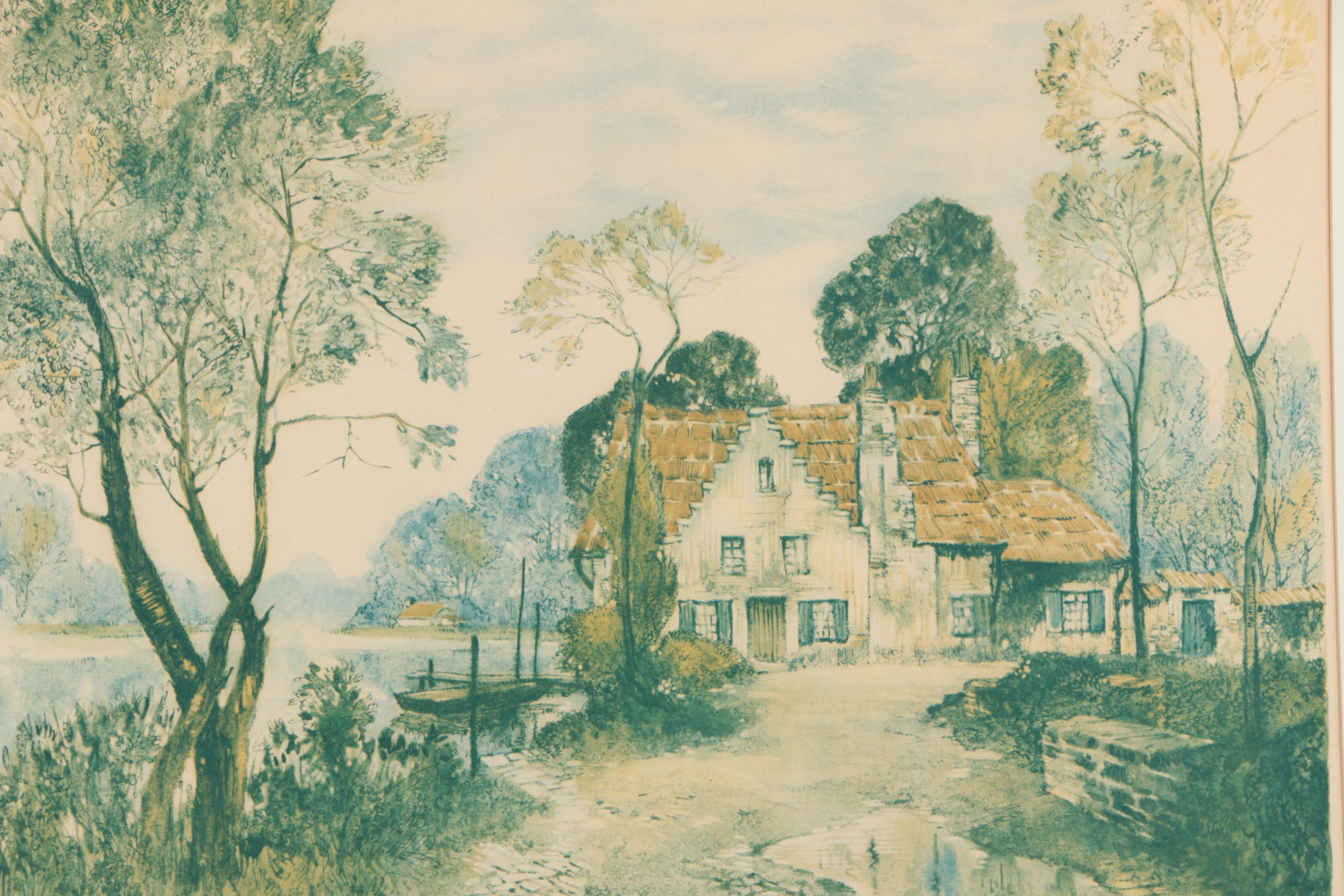 Photogravure on Paper After Lucien Latrier "Chateau Pres de Ruán"