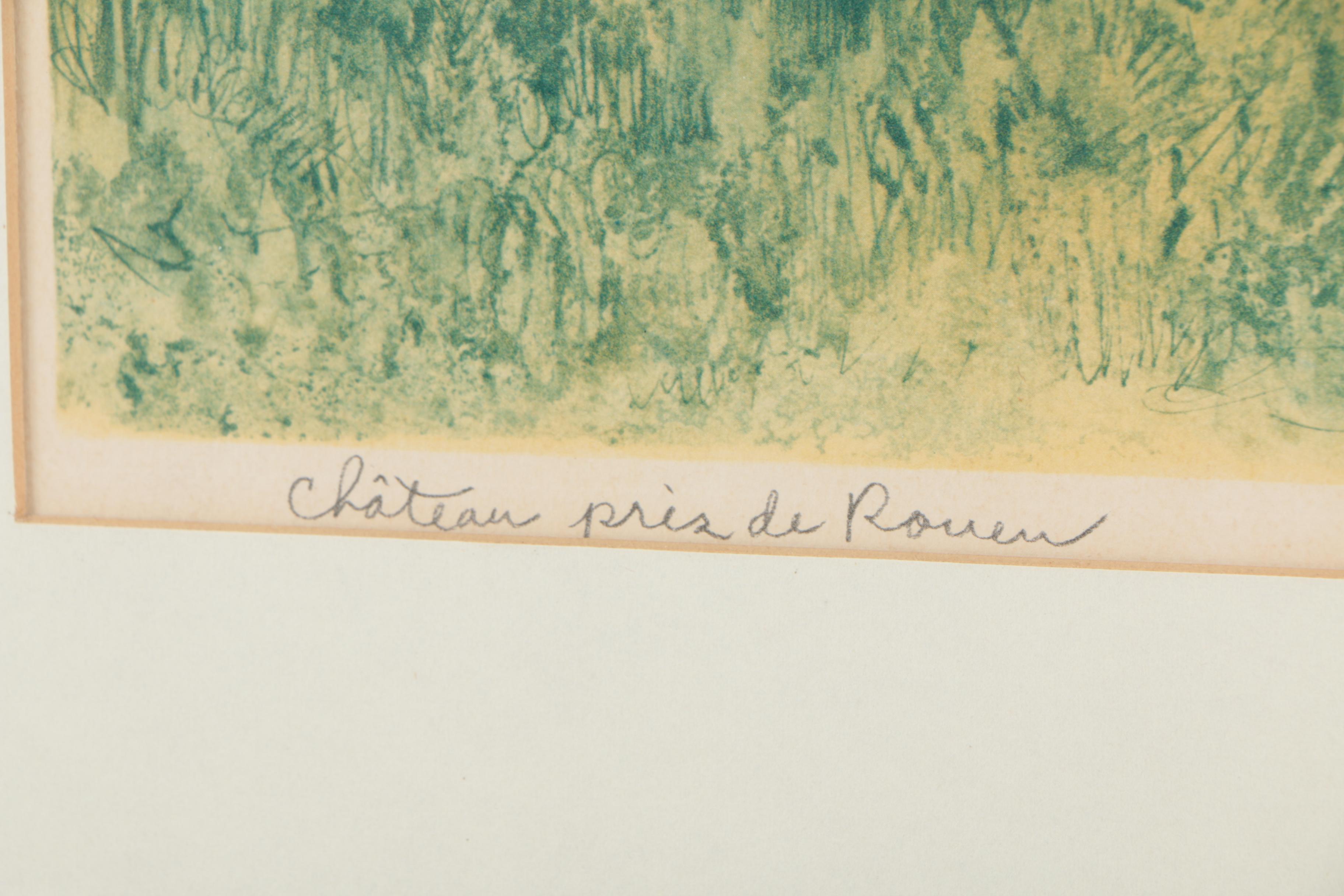 Photogravure on Paper After Lucien Latrier "Chateau Pres de Ruán"
