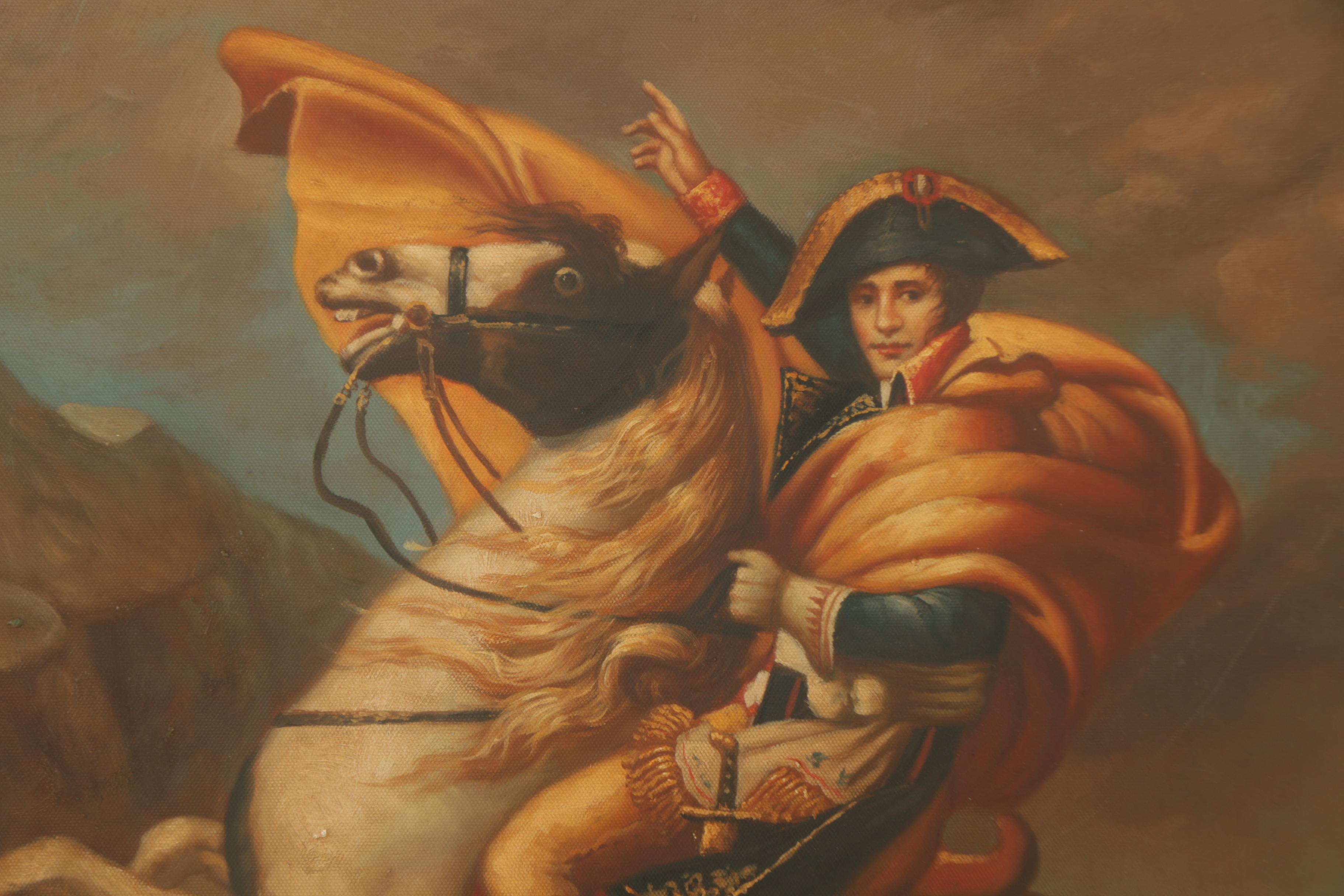 N. Mene Copy Painting After Jacques-Louis David's "Napoleon Crossing the Alps"
