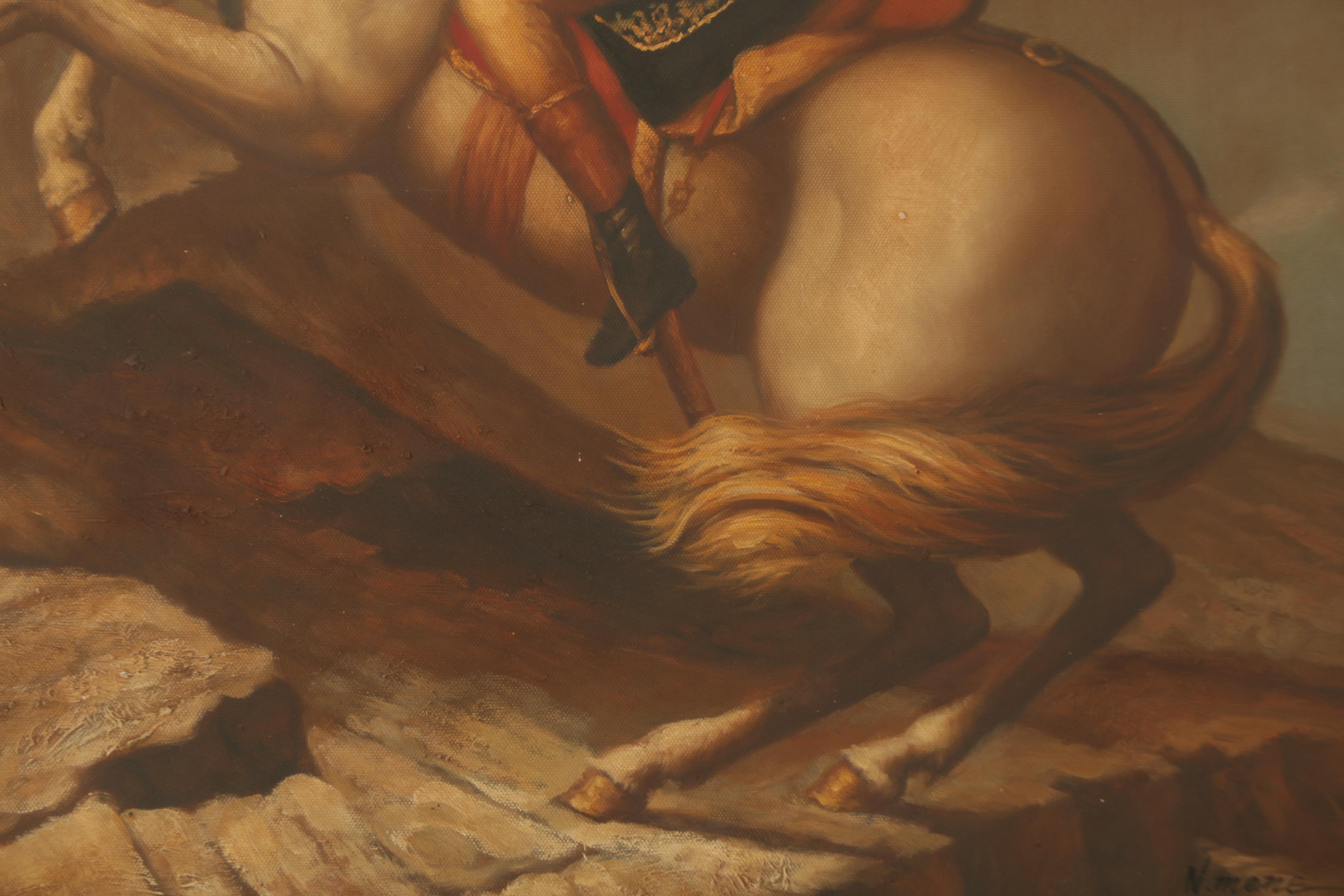 N. Mene Copy Painting After Jacques-Louis David's "Napoleon Crossing the Alps"