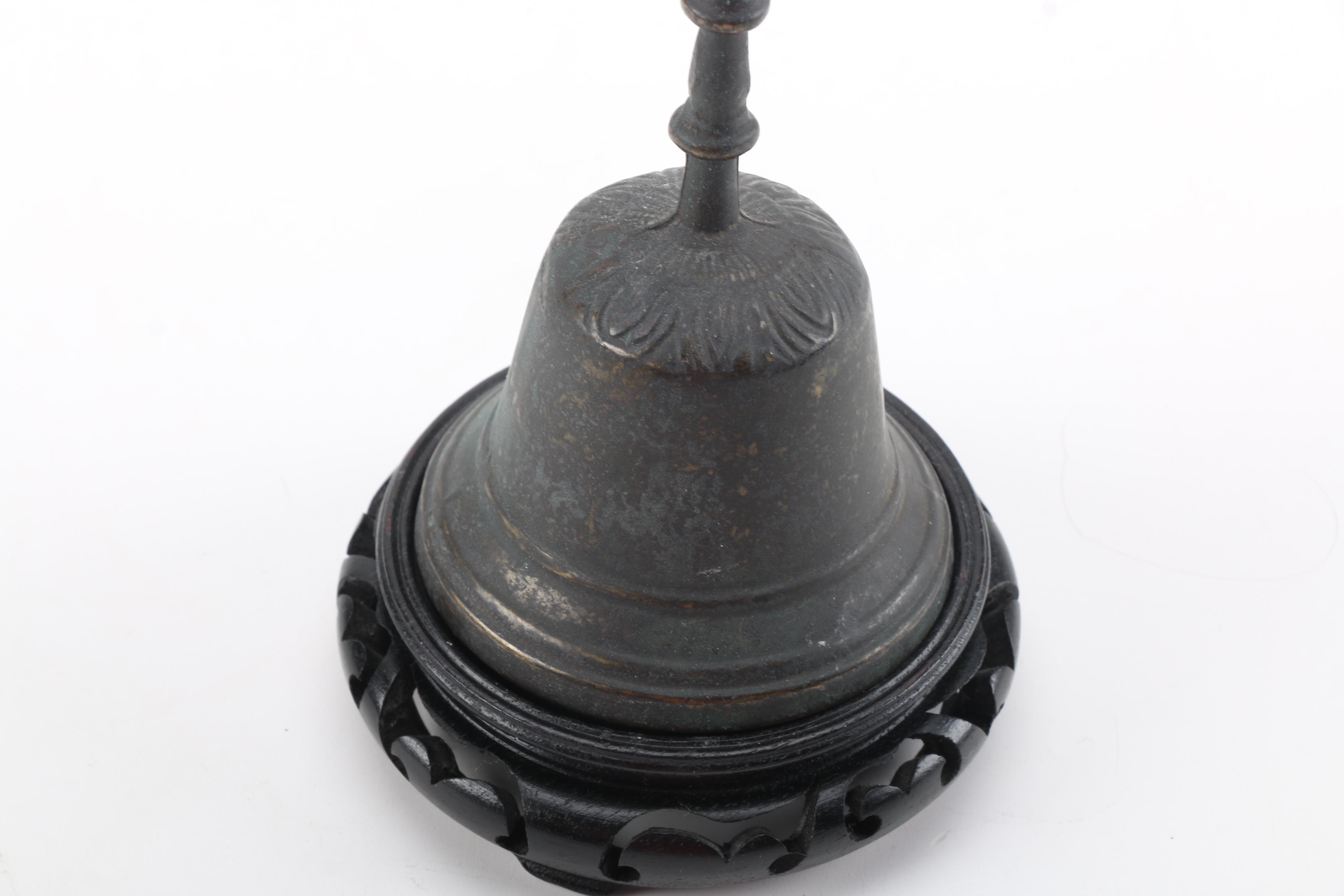 Brass hand Bell with Wooden Stand