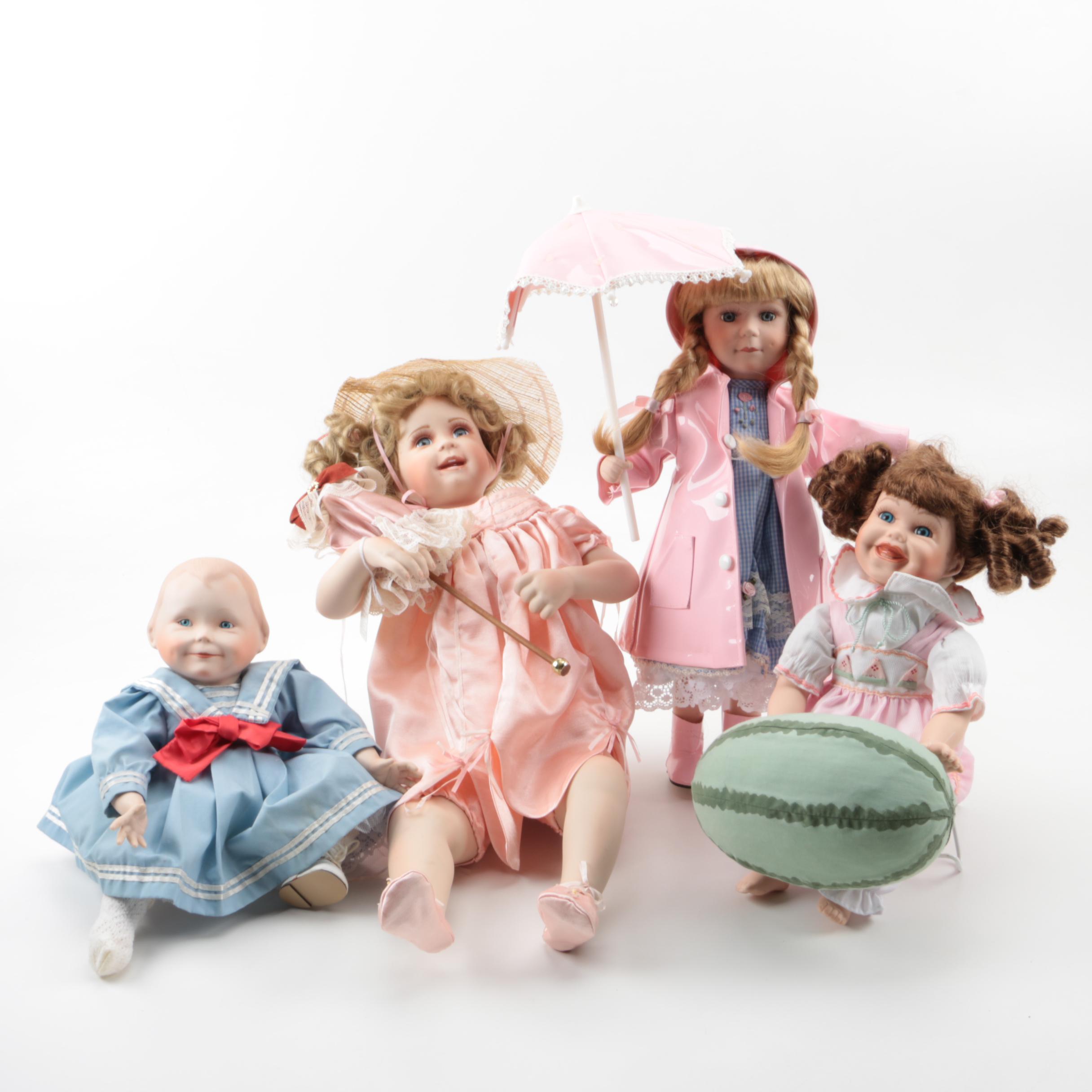 Vintage Porcelain Dolls Including Edwin M. Knowles and Yolanda Bello