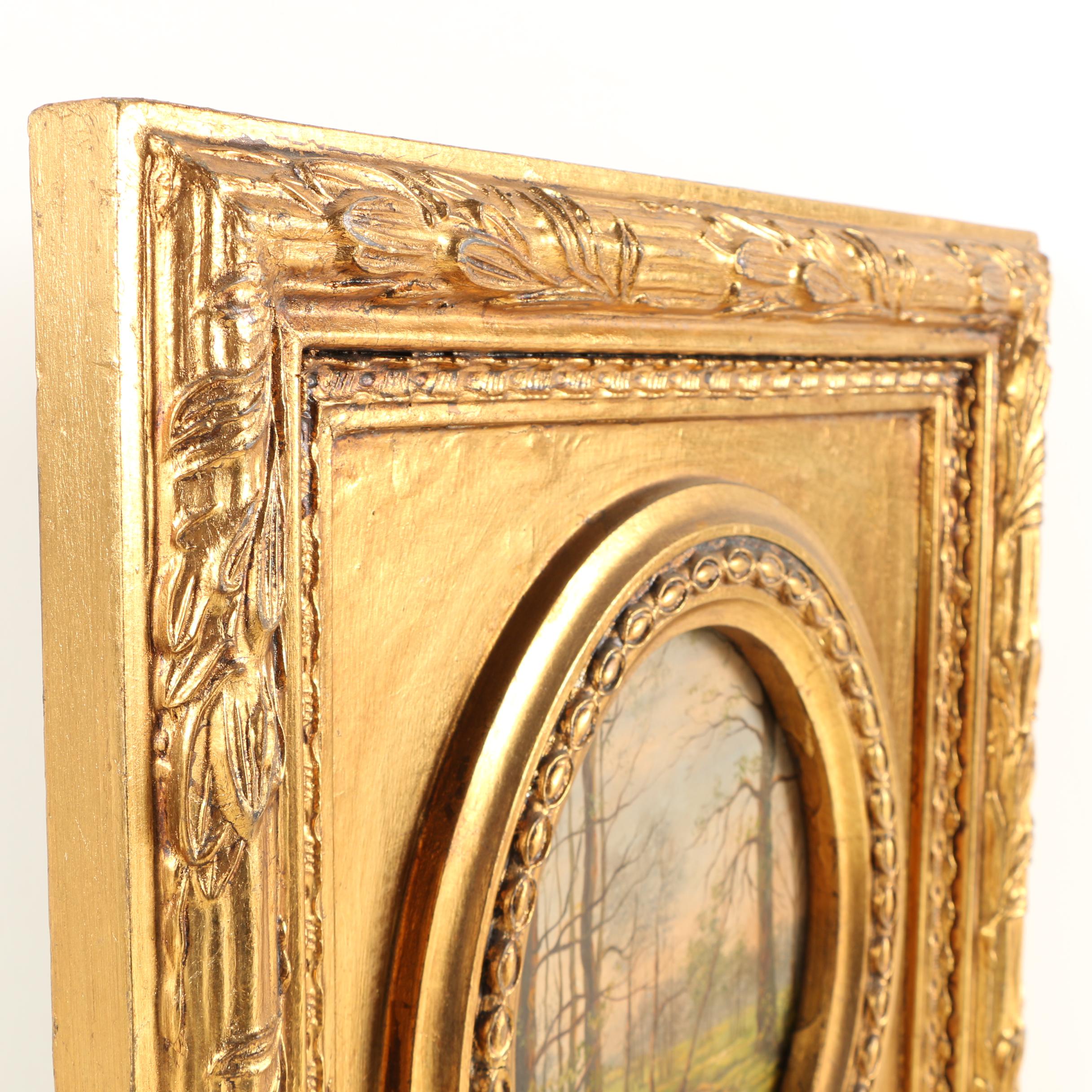 N. Mene Oil Painting on Panel of a Creek