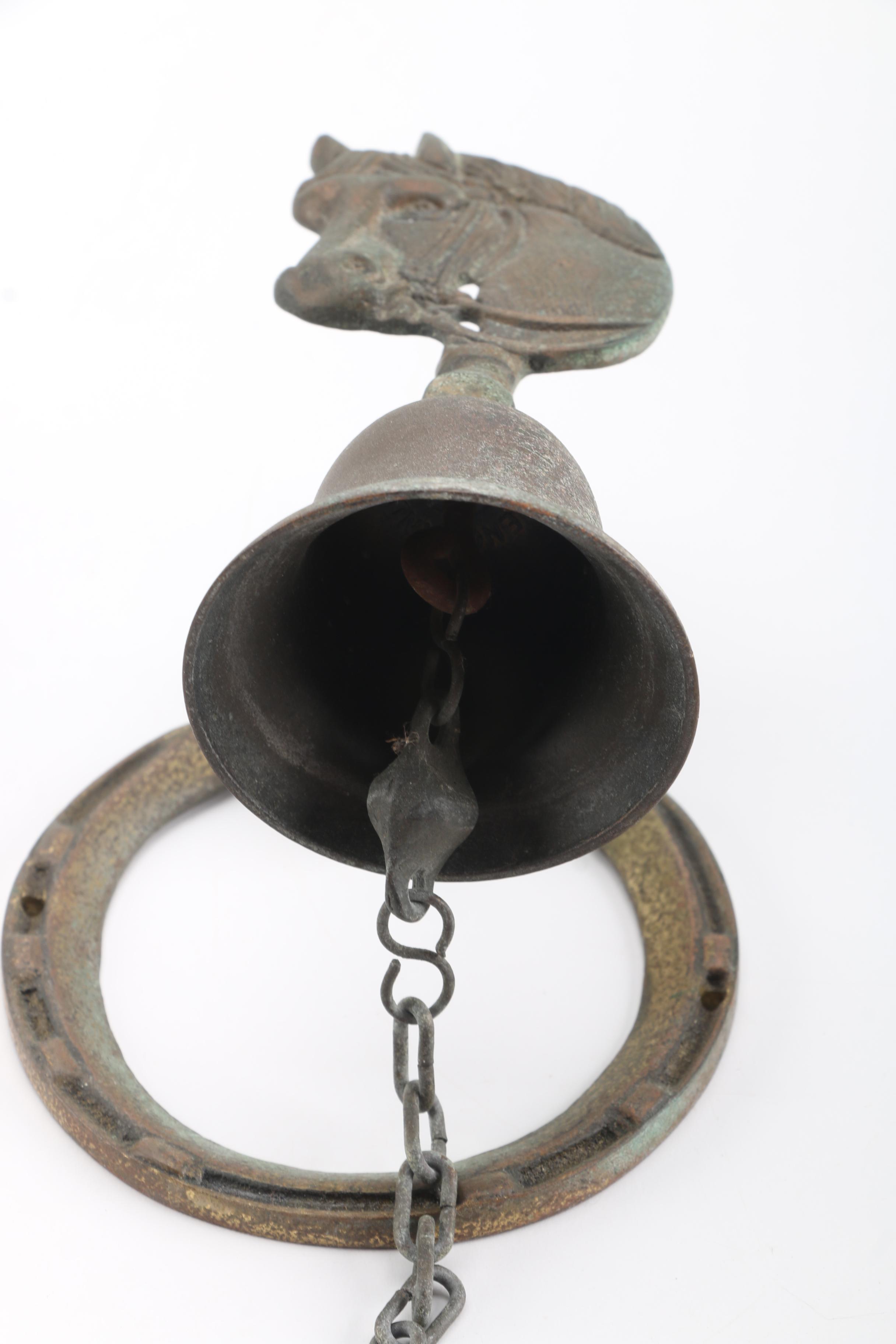 Metal Horse Themed Wall Mounted Bell
