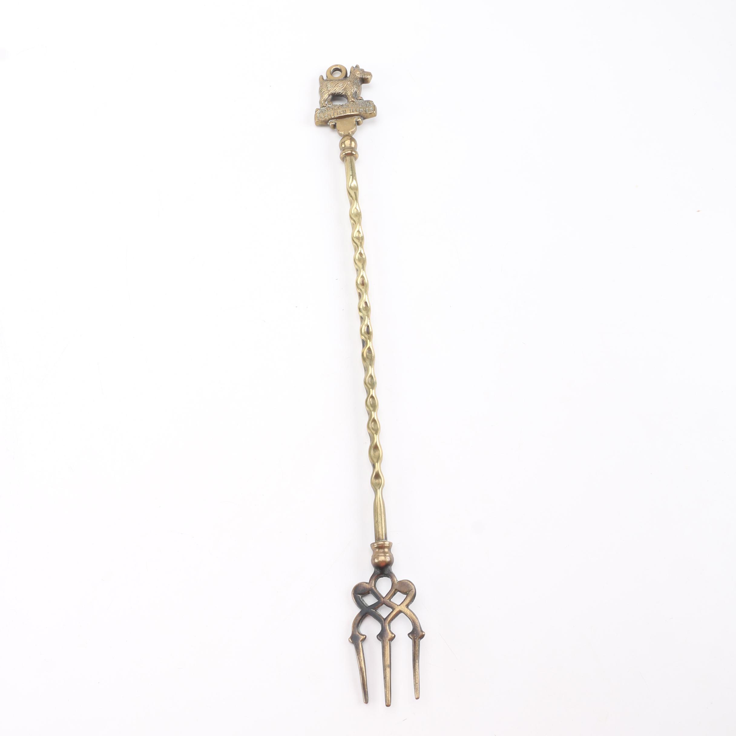 Metal Bells And Brass "Scottish Terrier" Fork