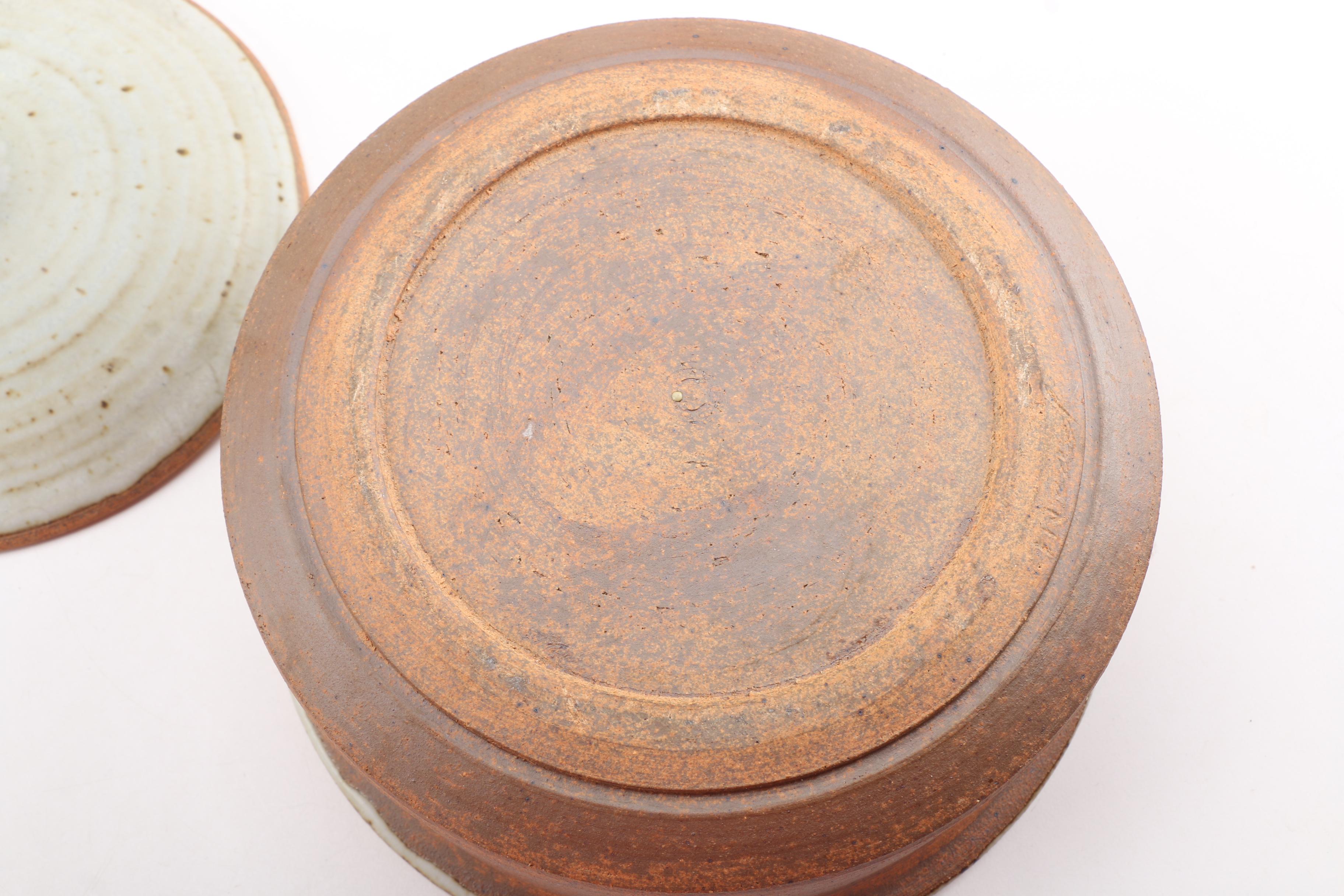 Stoneware Bean Pot, Crocks and Glass Jar