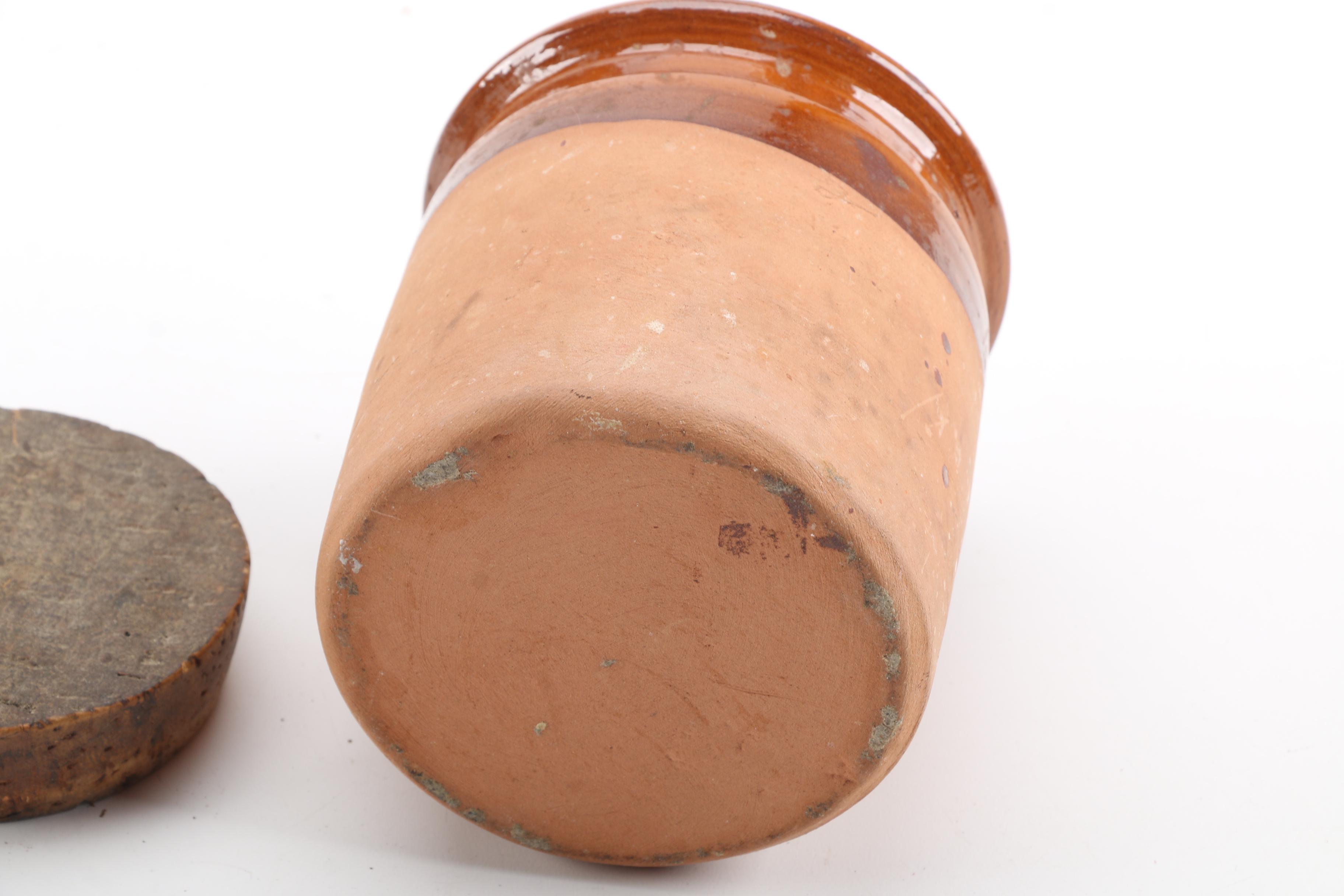 Stoneware Bean Pot, Crocks and Glass Jar