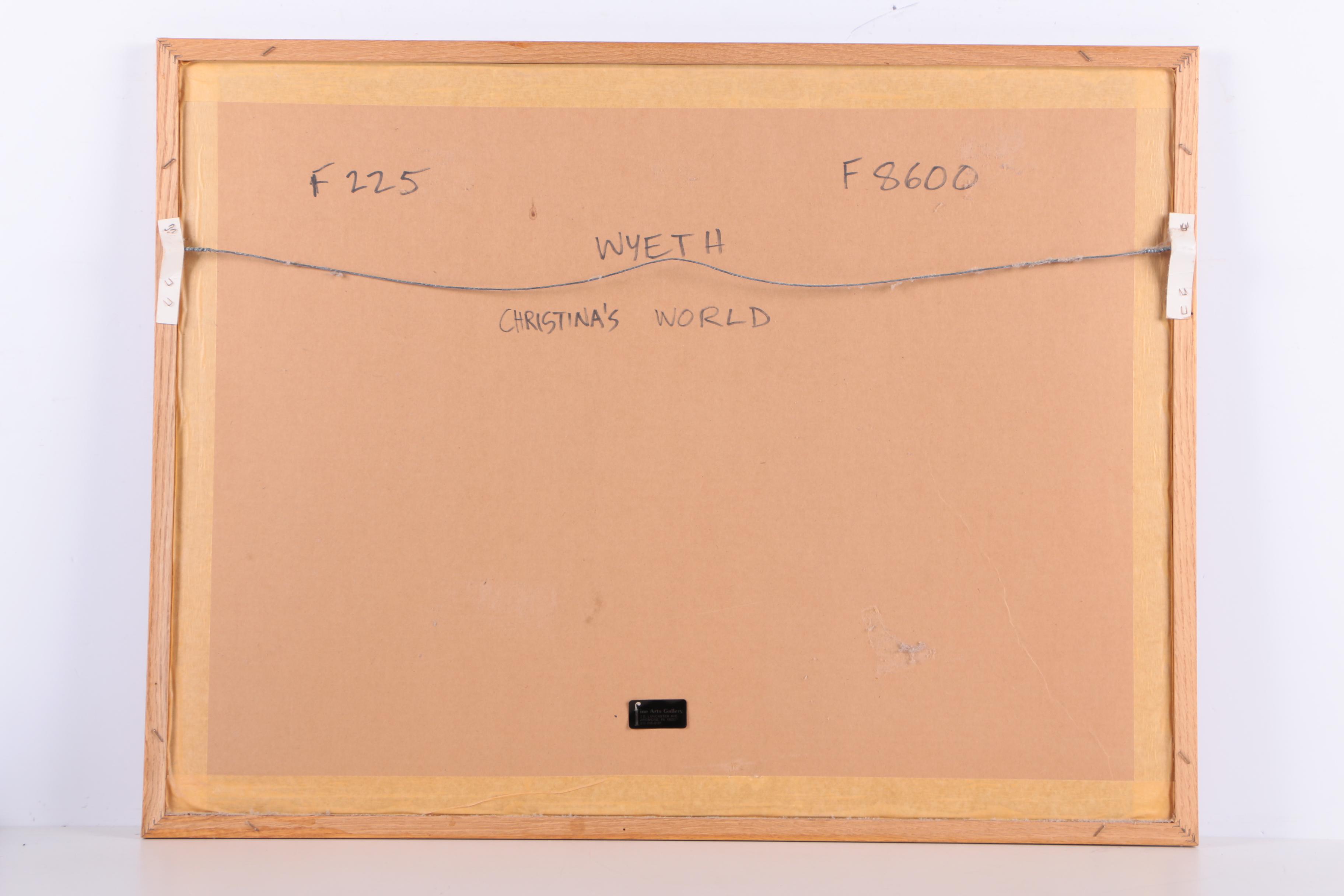 Offset Lithograph After Andrew Wyeth's "Christina's World"