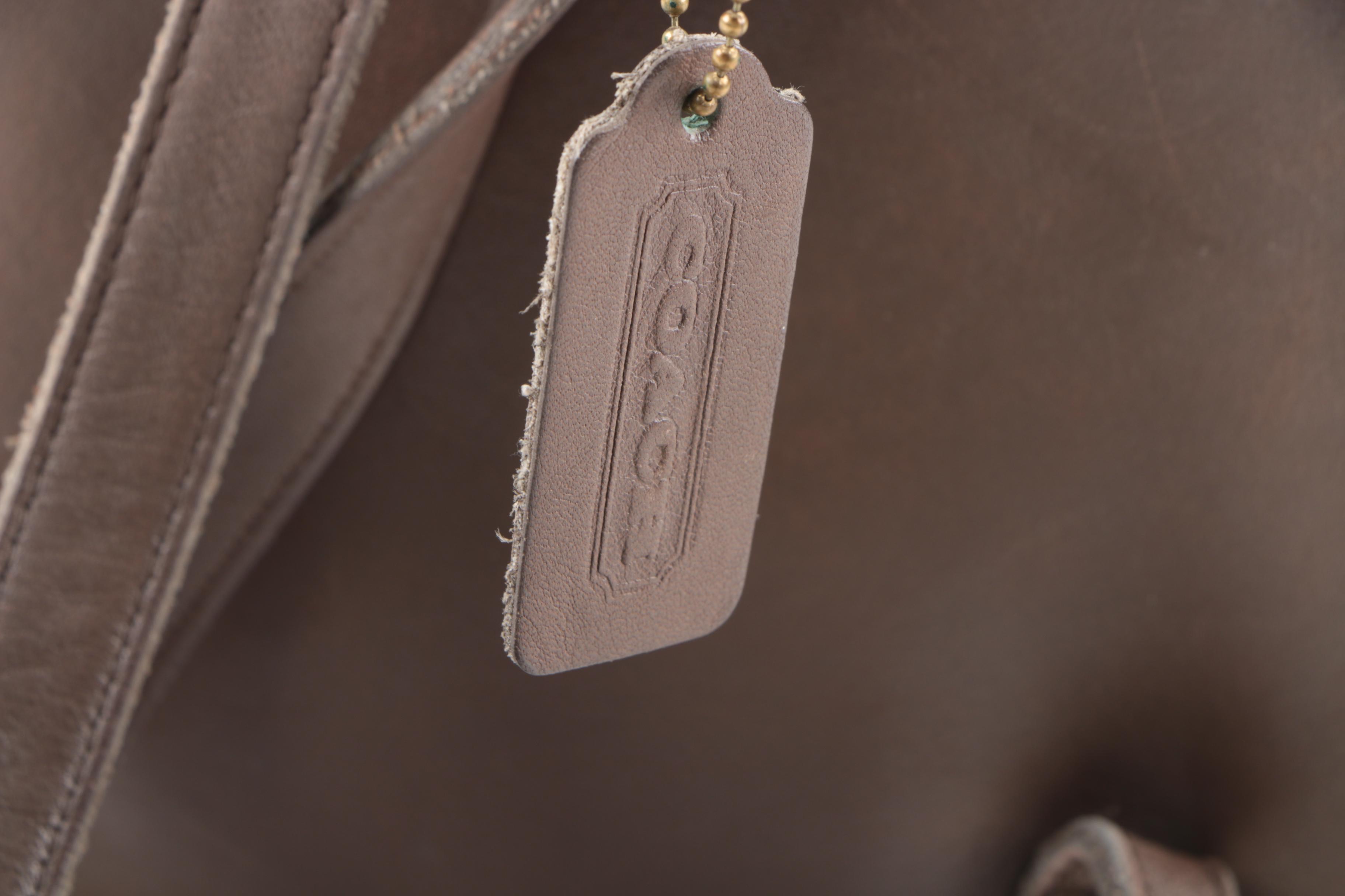 Coach Brown Leather Drawstring Backpack Purse