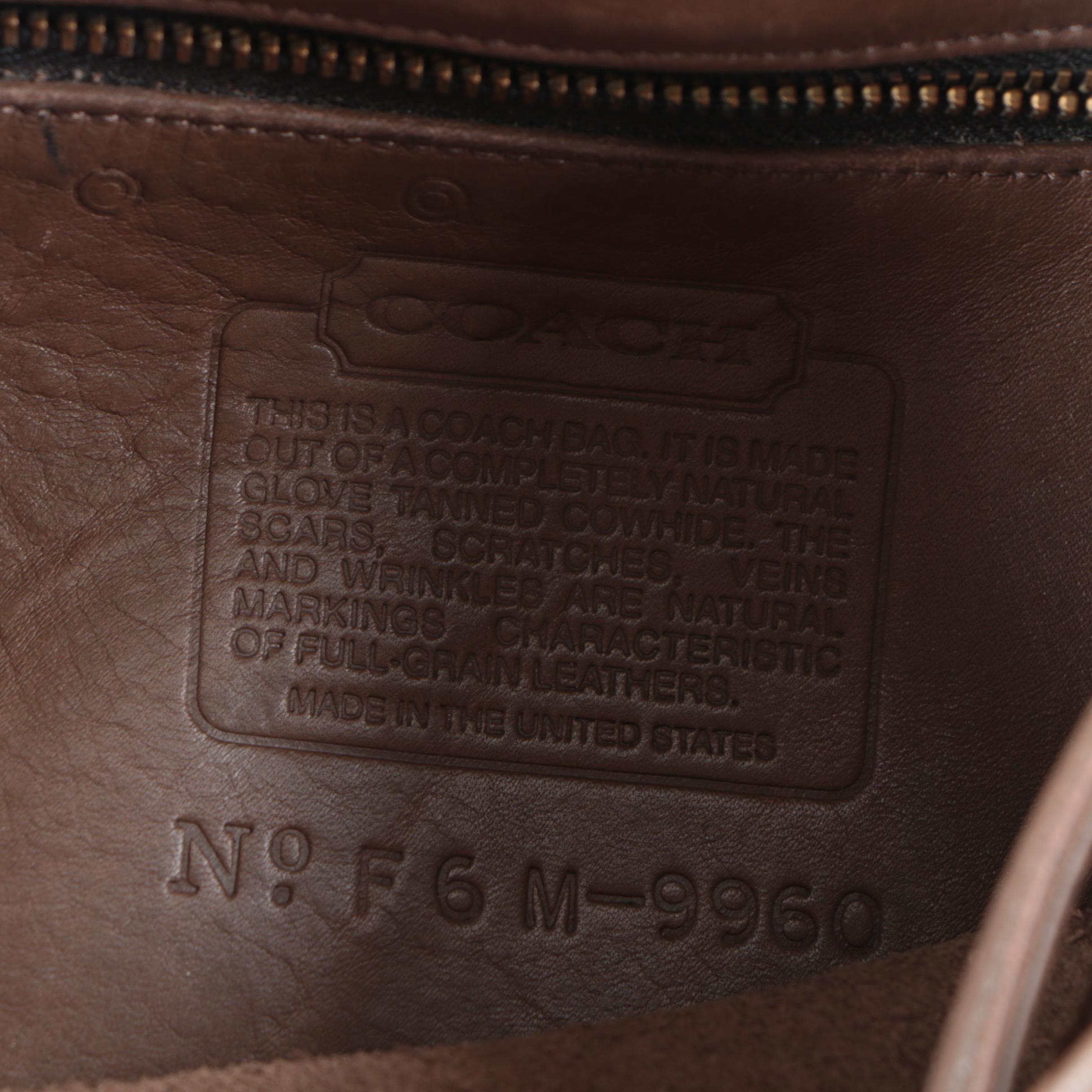 Coach Brown Leather Drawstring Backpack Purse