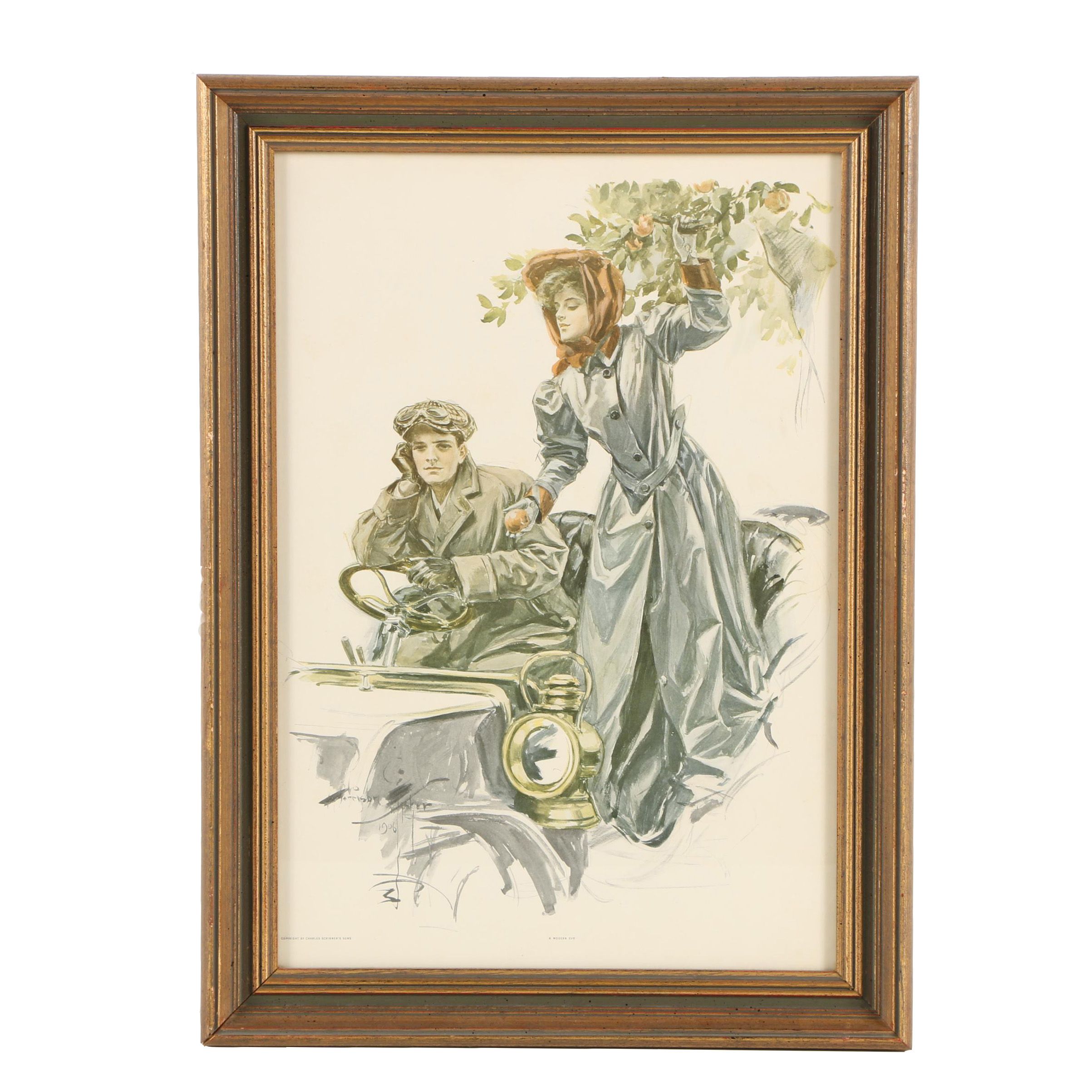 Offset Lithograph on Paper After Harrison Fisher "A Modern Eve"