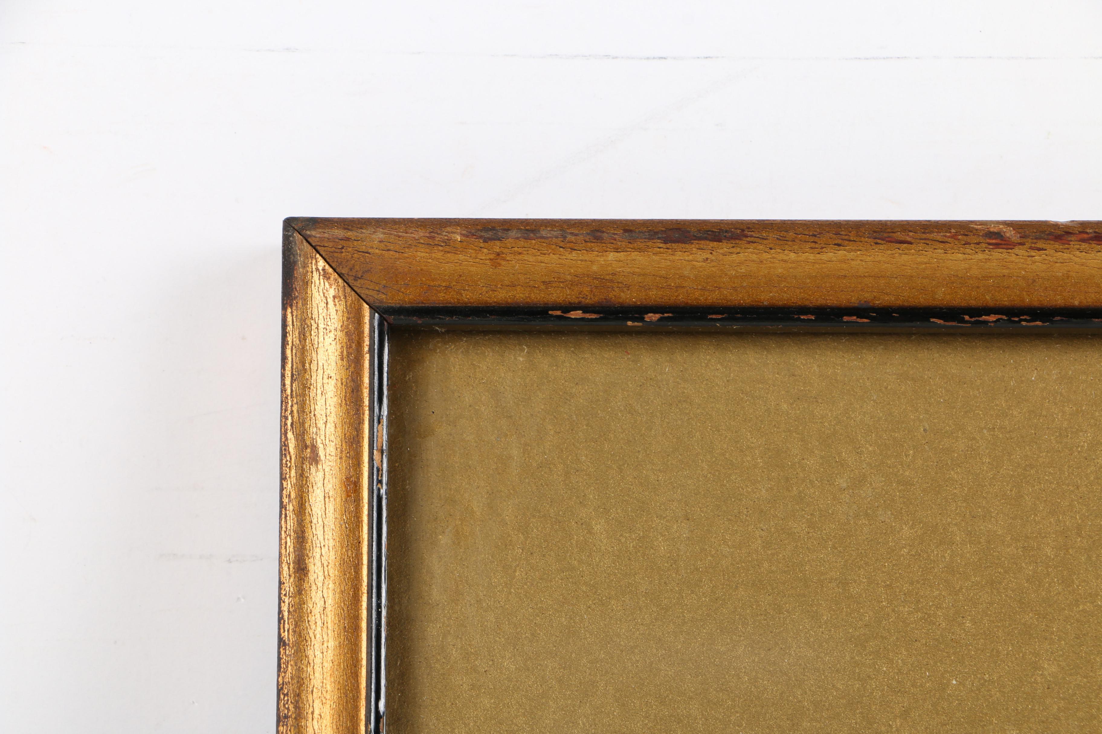 R. Steiner 1903 Watercolor Painting on Paper of Snow-Covered Forest at Night