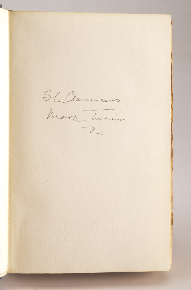 Signed "Writings of Mark Twain" Definitive Edition Book Set