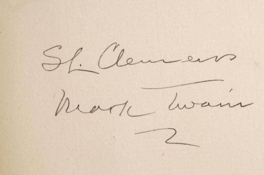 Signed "Writings of Mark Twain" Definitive Edition Book Set