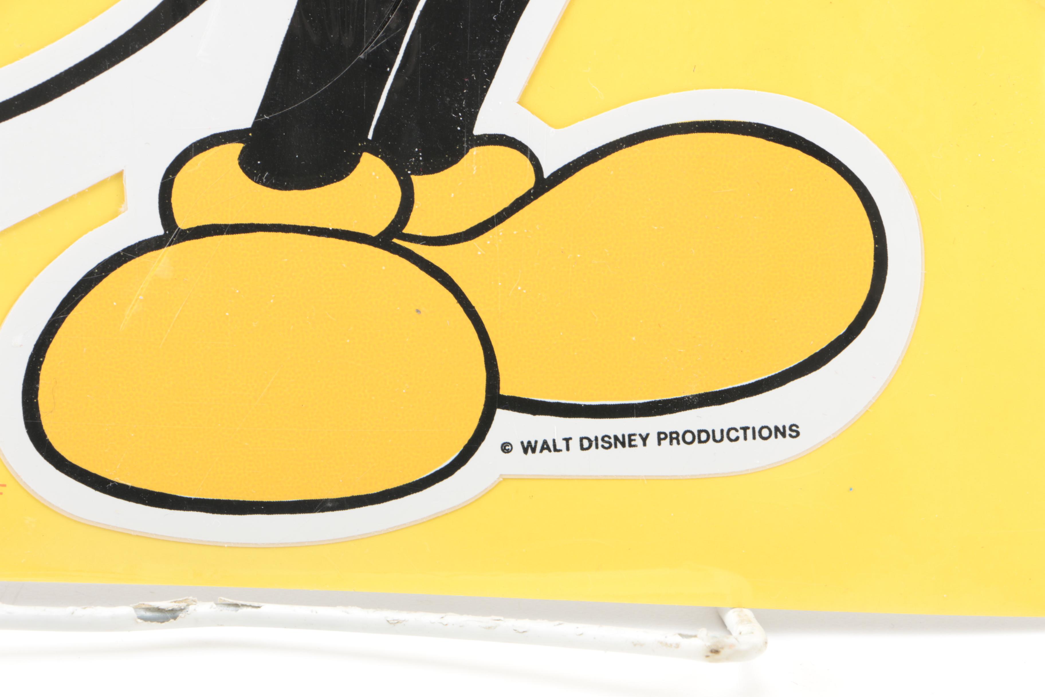 Disney Memorabilia Including Decals, Pencil Sharpener, and More