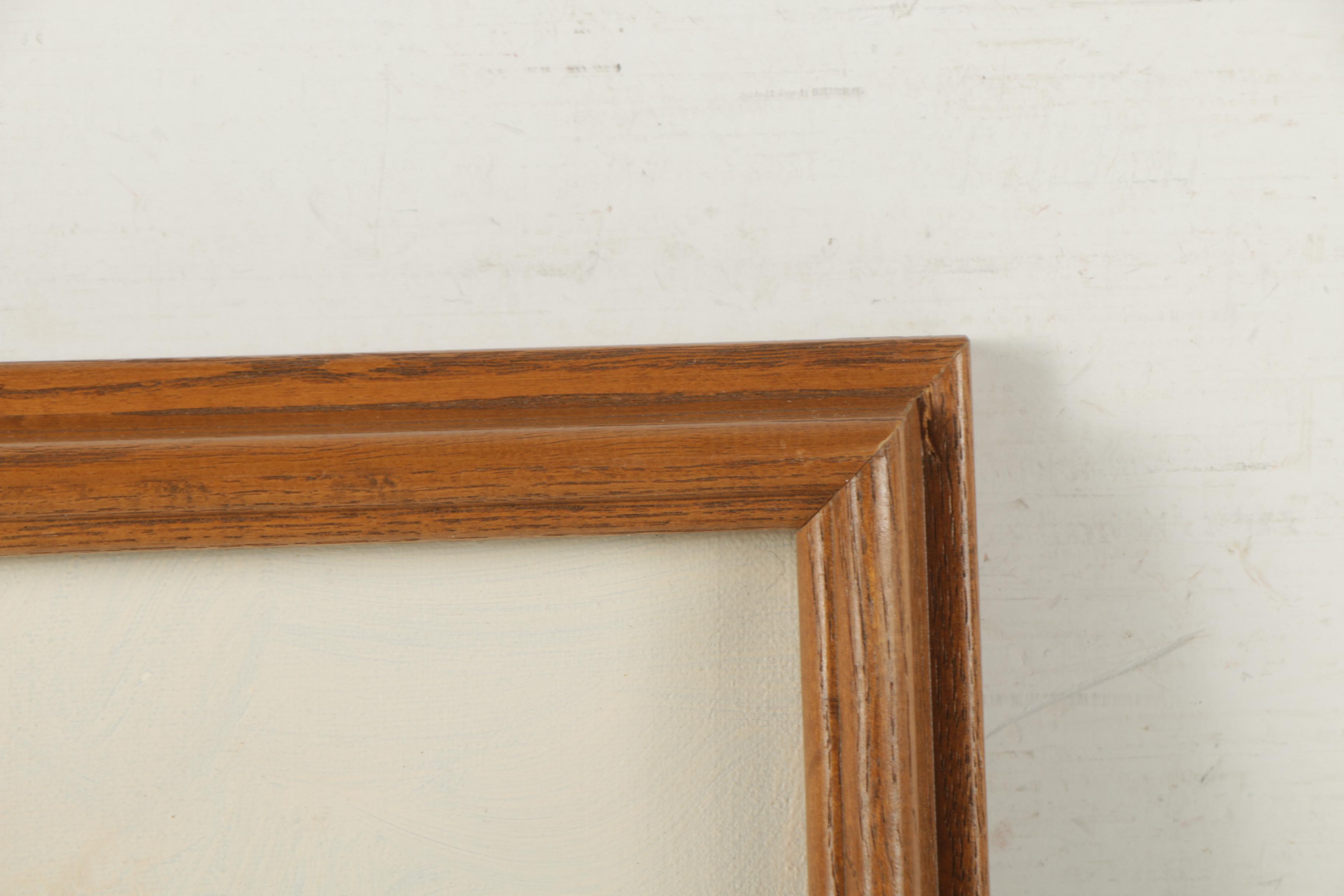 M. Church Oil Painting on Canvas of Street Scene