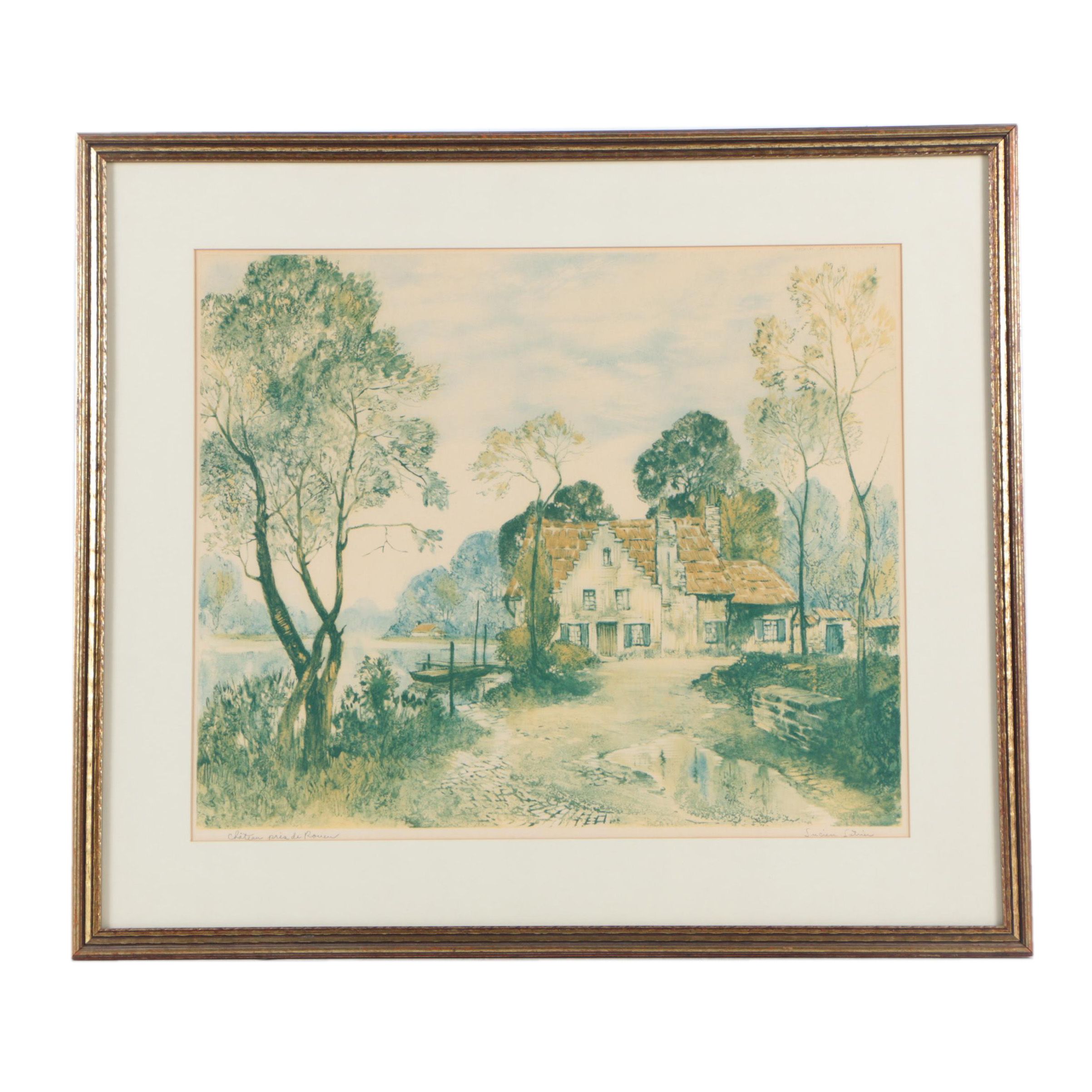 Photogravure on Paper After Lucien Latrier "Chateau Pres de Ruán"