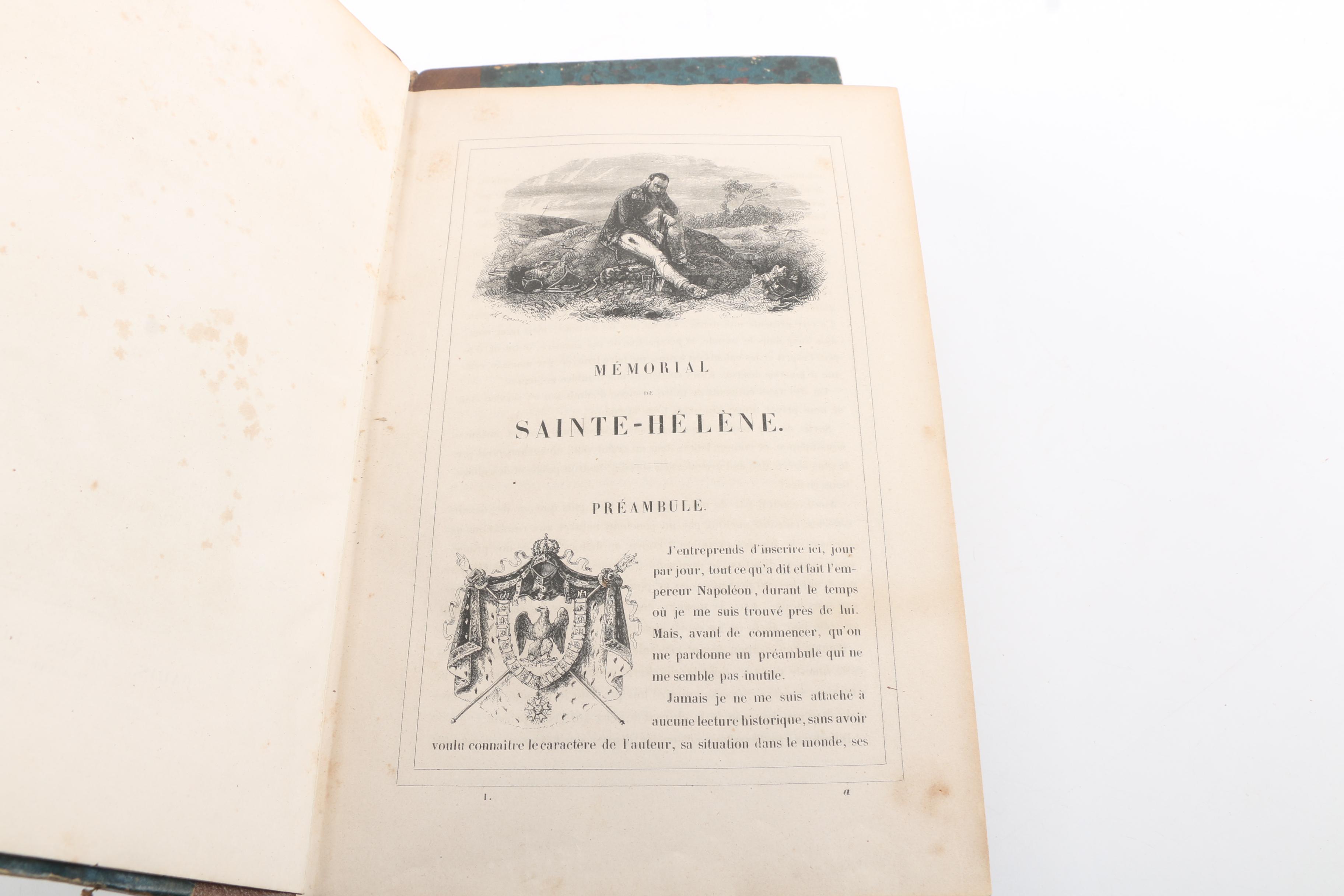 1842 French-Language "Mémorial de Sainte-Hélène" Napoleon Memoirs in Two Volumes