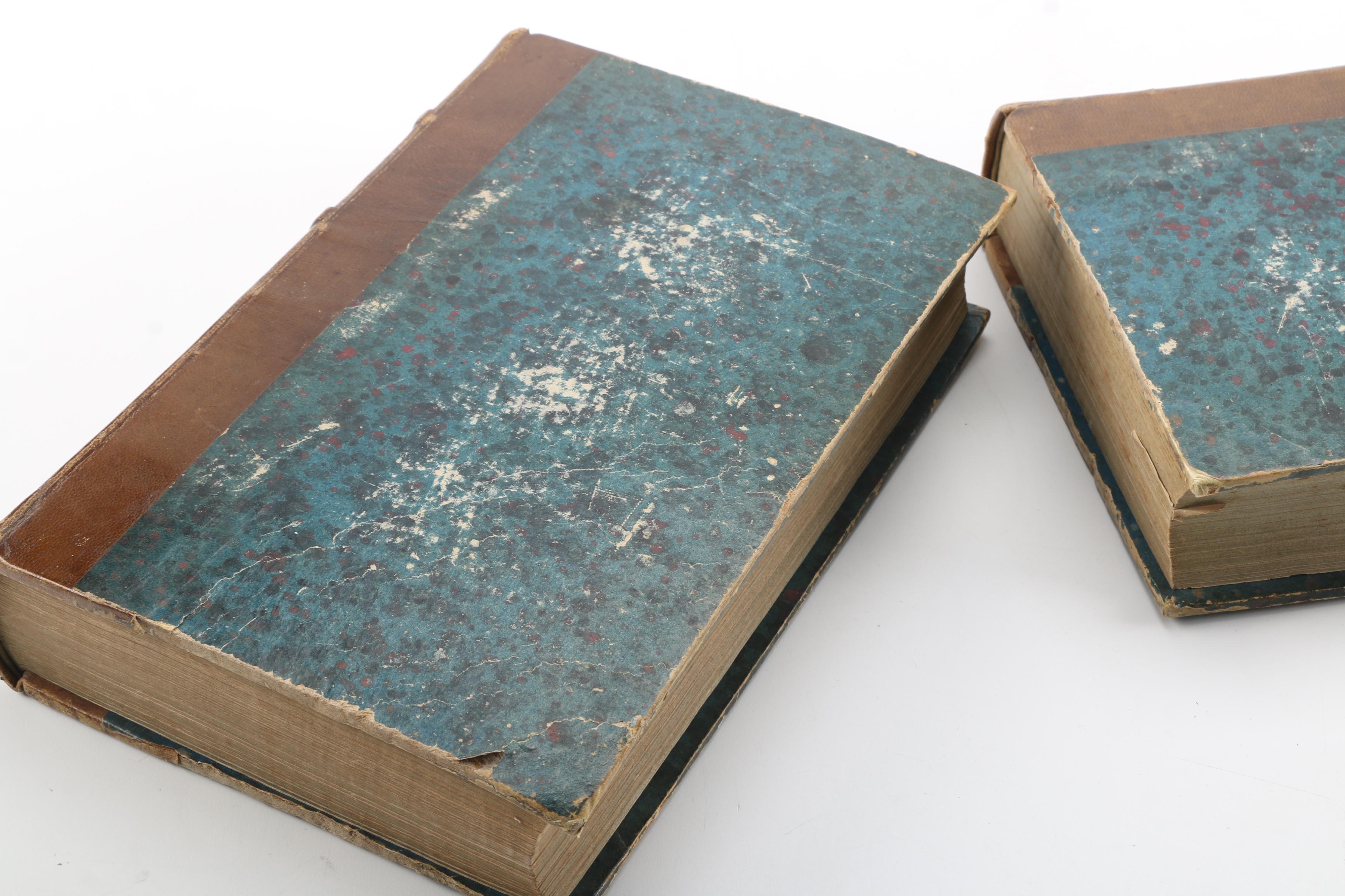 1842 French-Language "Mémorial de Sainte-Hélène" Napoleon Memoirs in Two Volumes