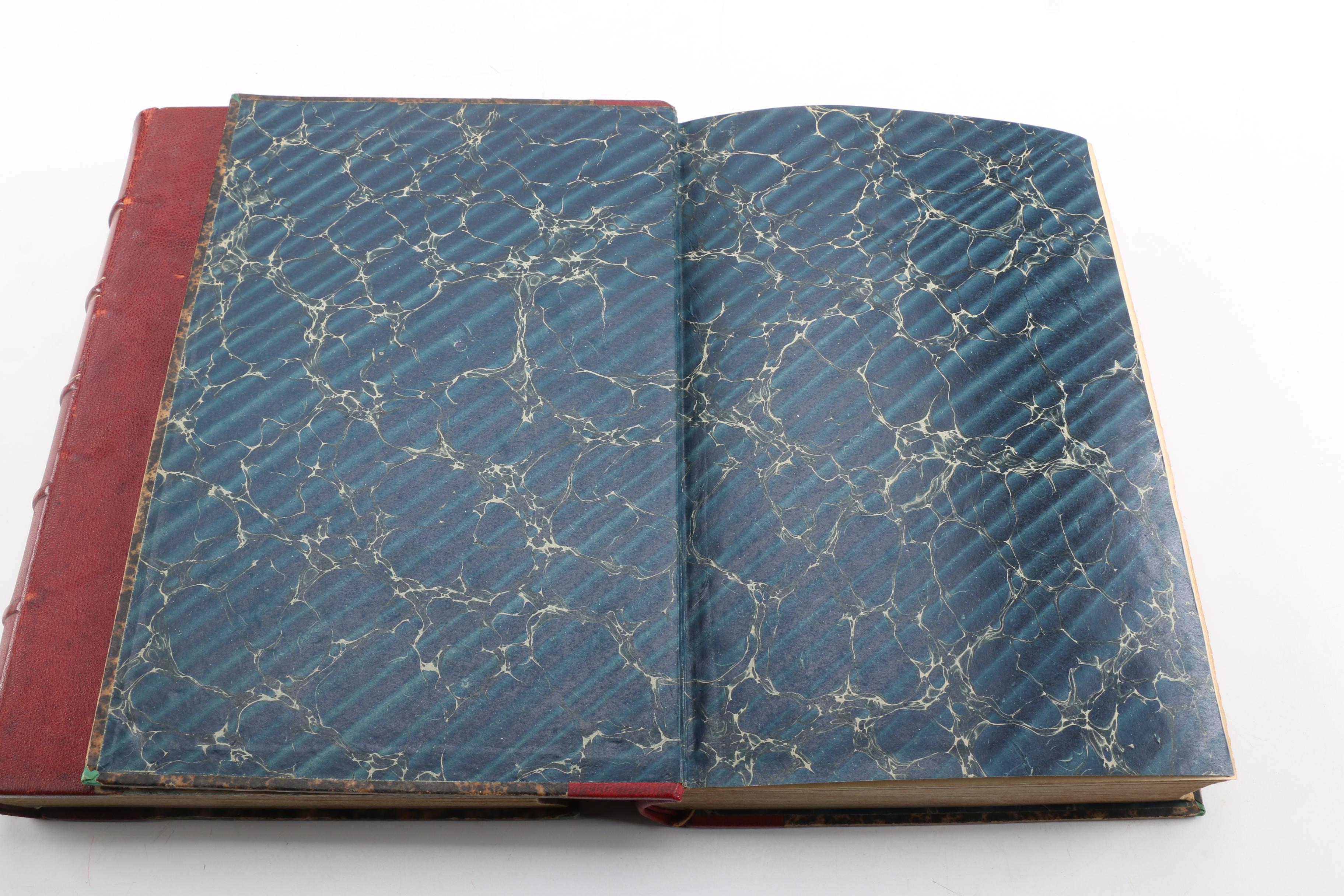 1884 and 1888 French-Language Science Magazine "La Nature" Bound Volumes