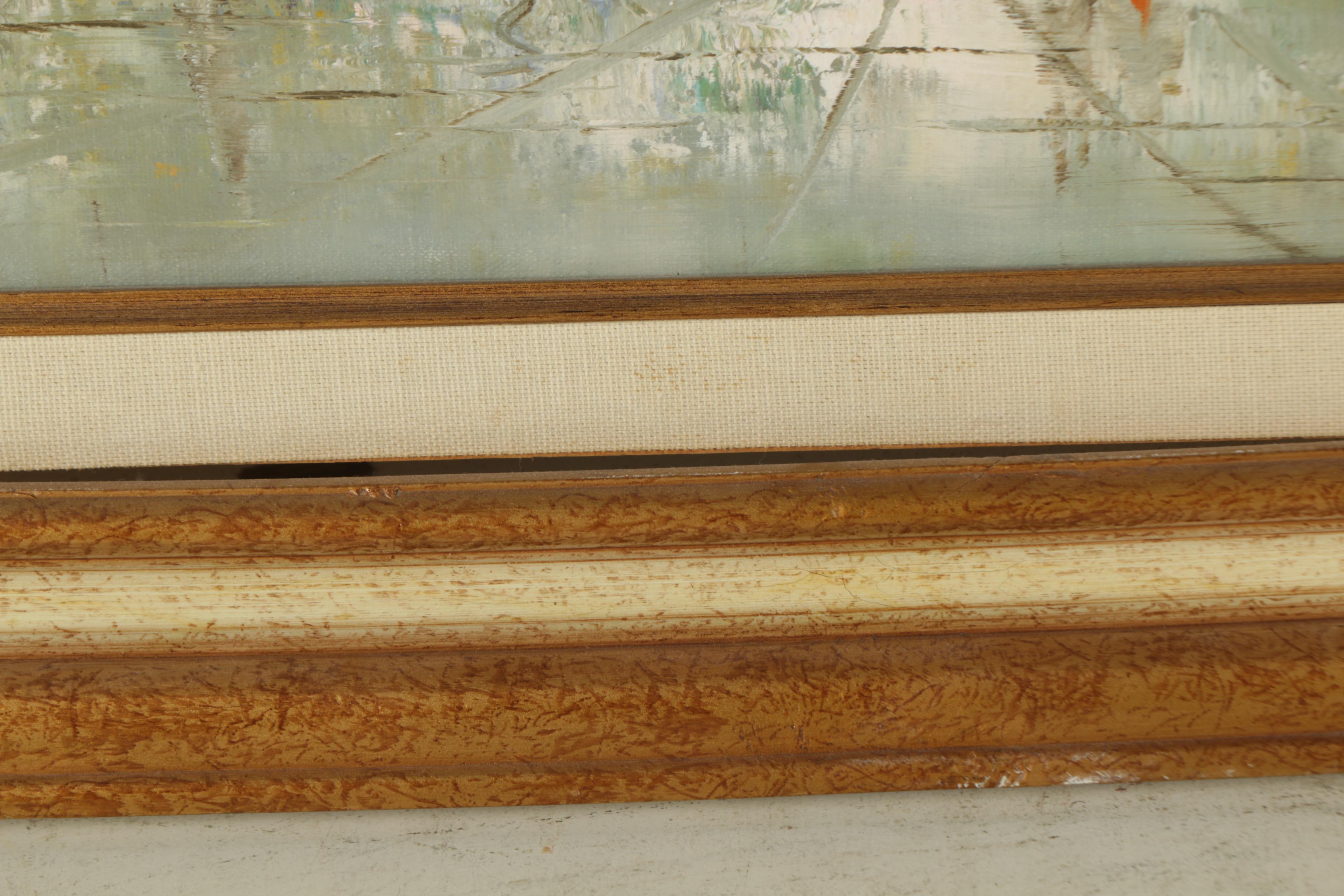 Harand Oil Painting on Canvas of Impressionist-Inspired Parisian Street Scene