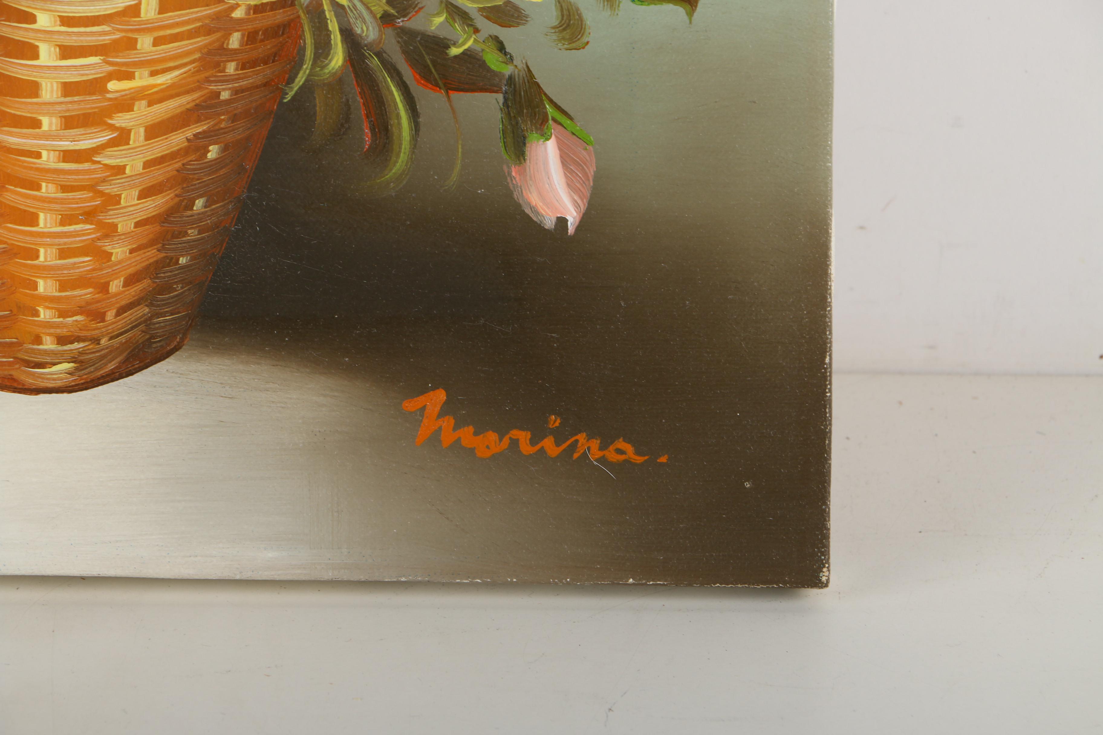 Two Signed Oil Paintings on Canvas of Floral Still Lifes