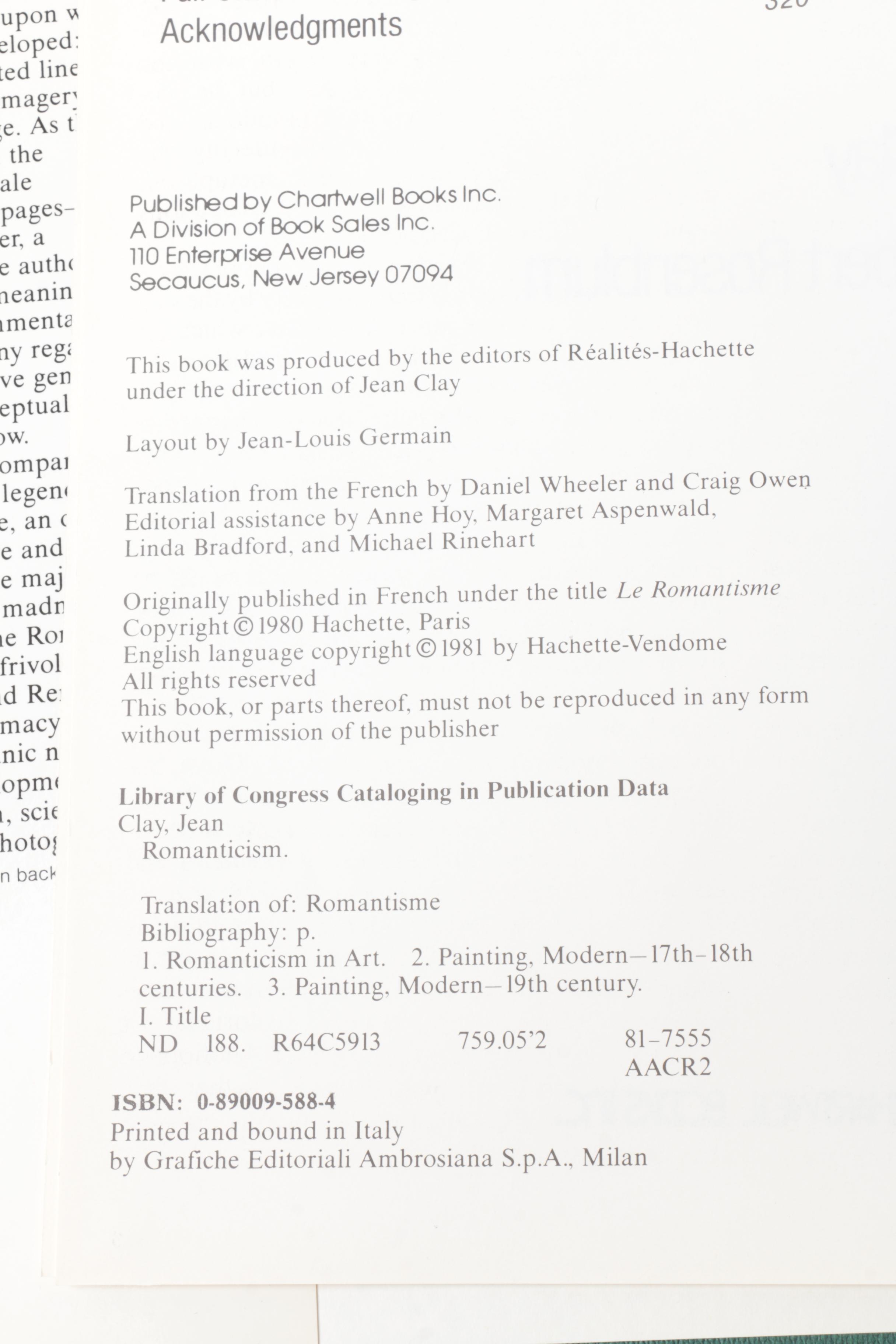 Art Books featuring Impressionist Paintings and Romanticism Genres