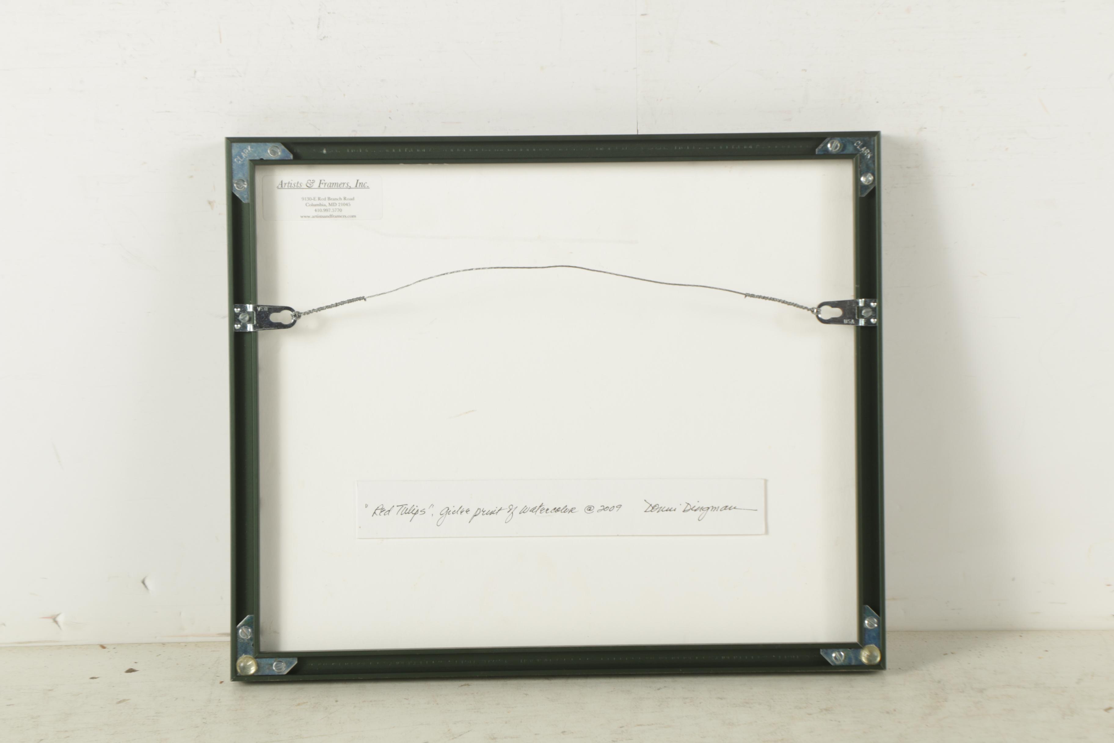 Giclee on Paper After Donora Dingman "Red Tulips"