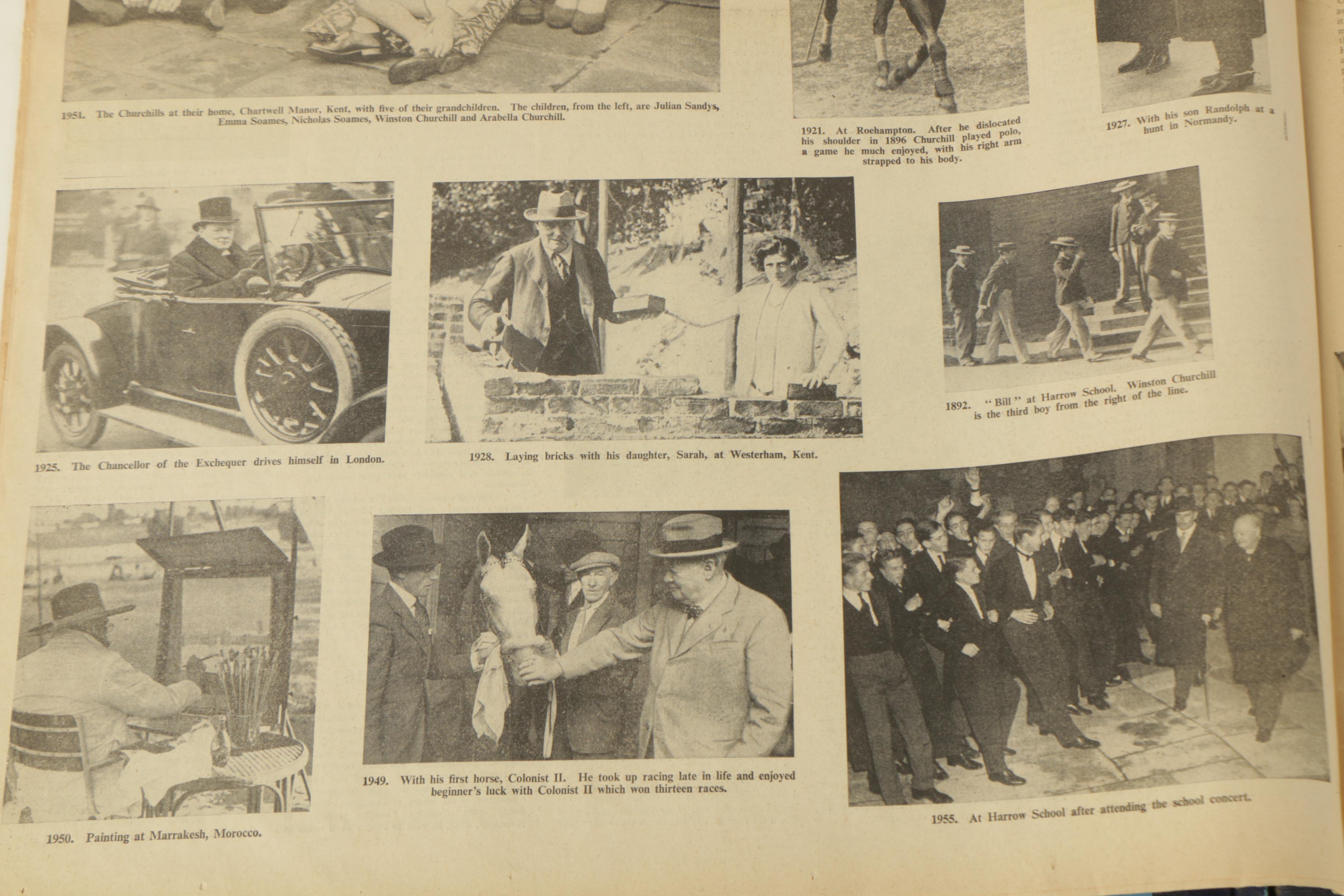 Vintage Bound Copy of "The Times" of London Commemorating The Life of Churchill